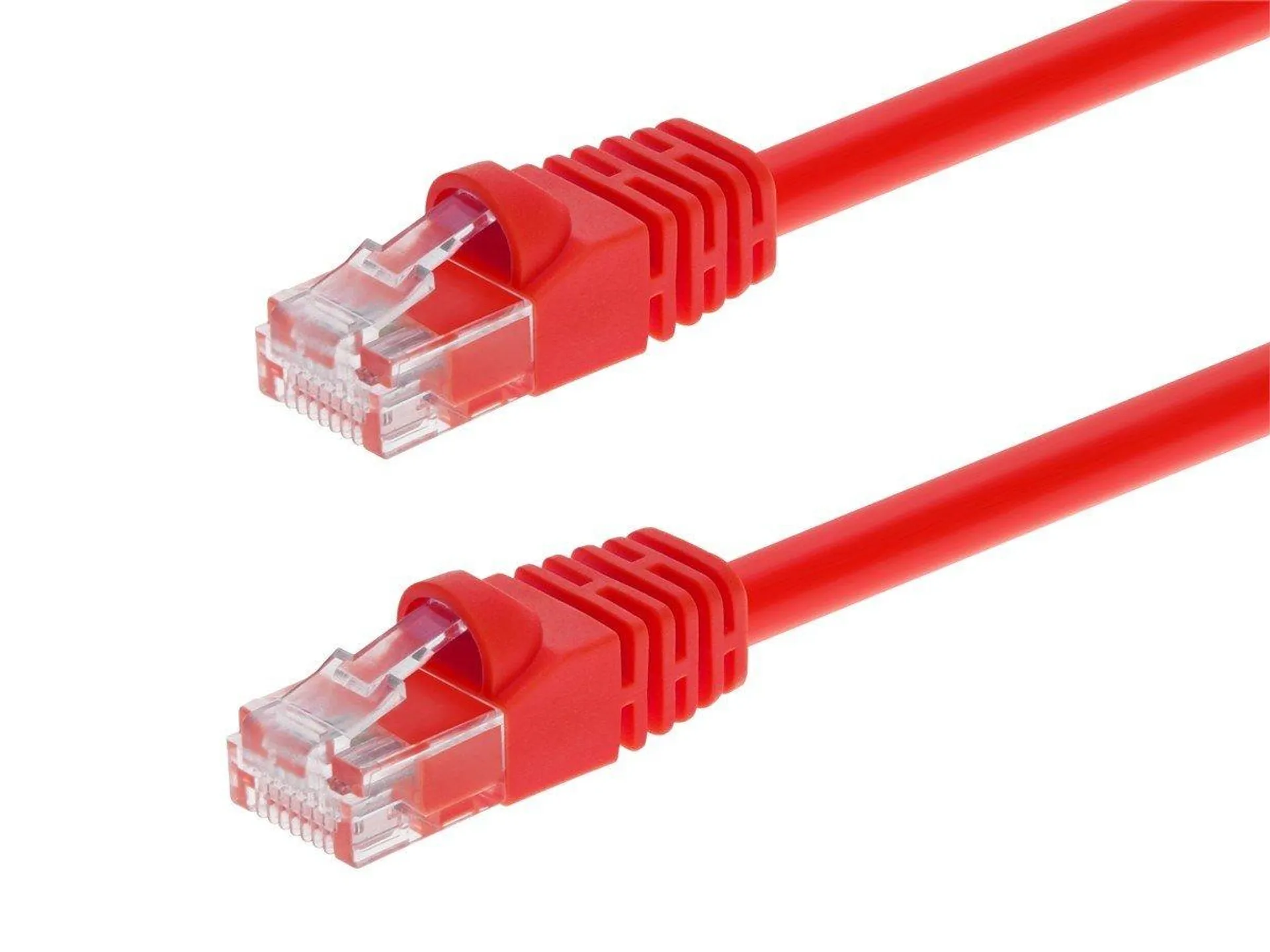 Monoprice Cat6 3ft Red Crossover Patch Cable, UTP, 24AWG, 550MHz, Pure Bare Copper, Snagless RJ45, Fullboot Series Ethernet Cable