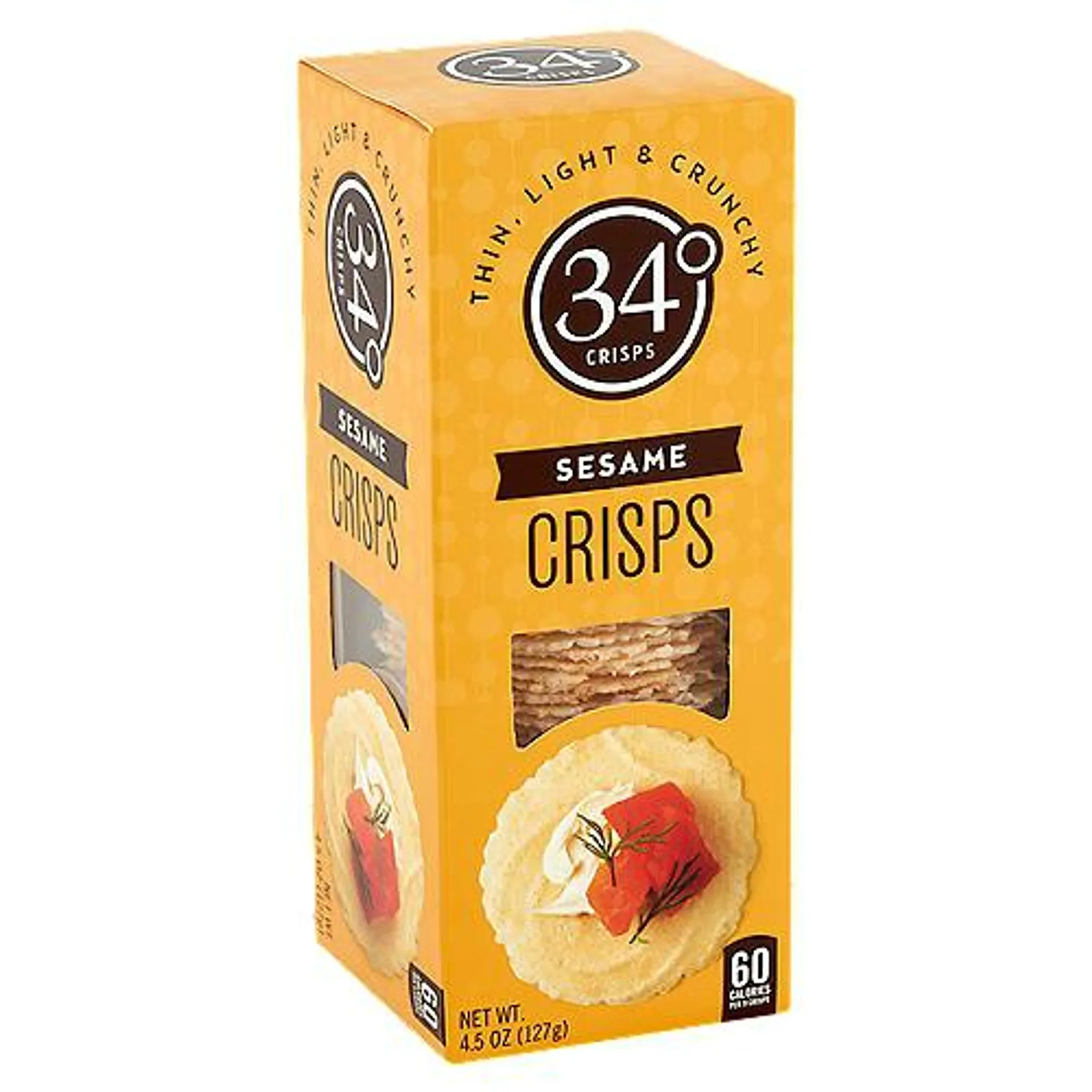 34° Sesame, Crisps, 4.5 Ounce