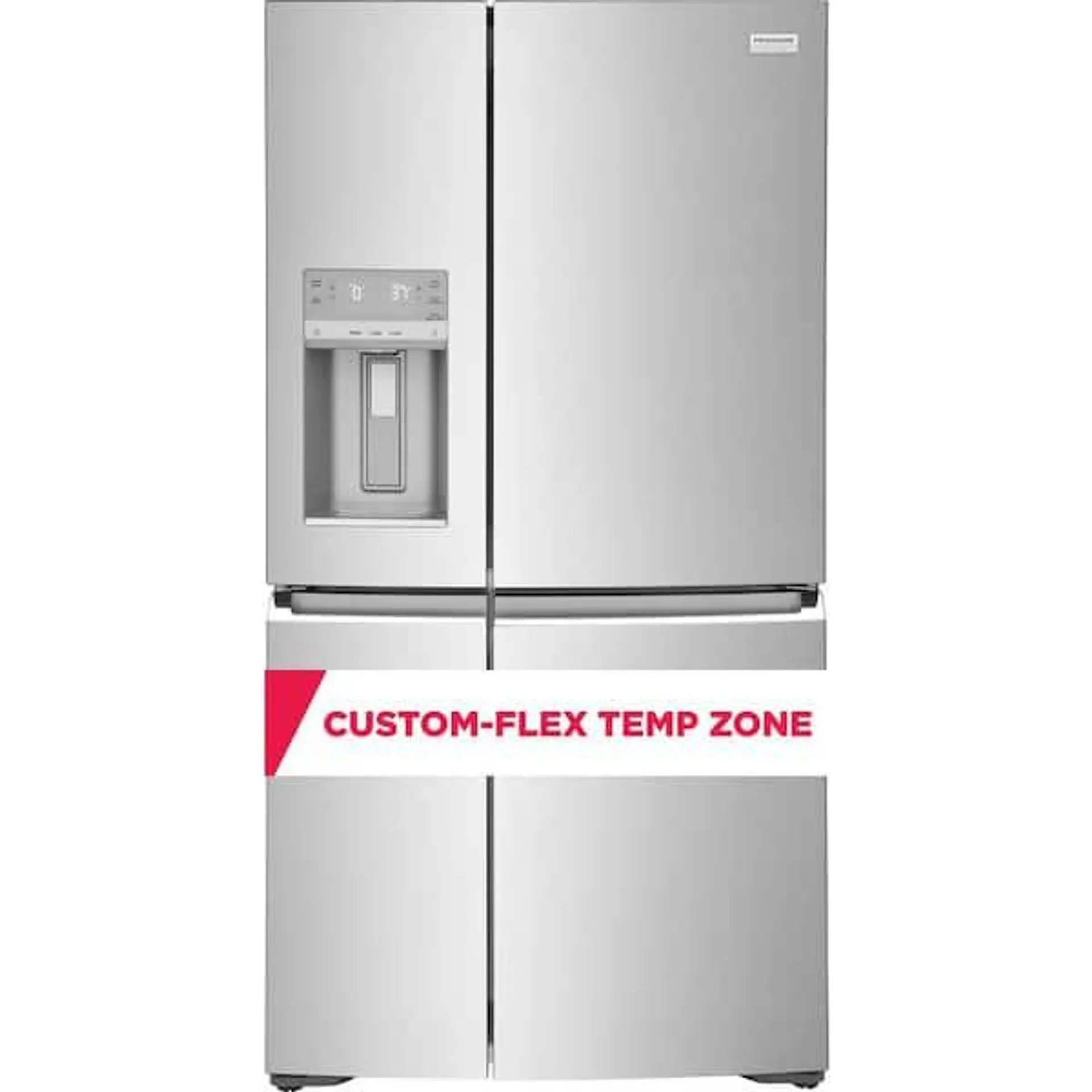 Gallery 36 in. 22 cu. ft. Counter-Depth 4-Door Refrigerator in Smudge-Proof Stainless Steel, ENERGY STAR
