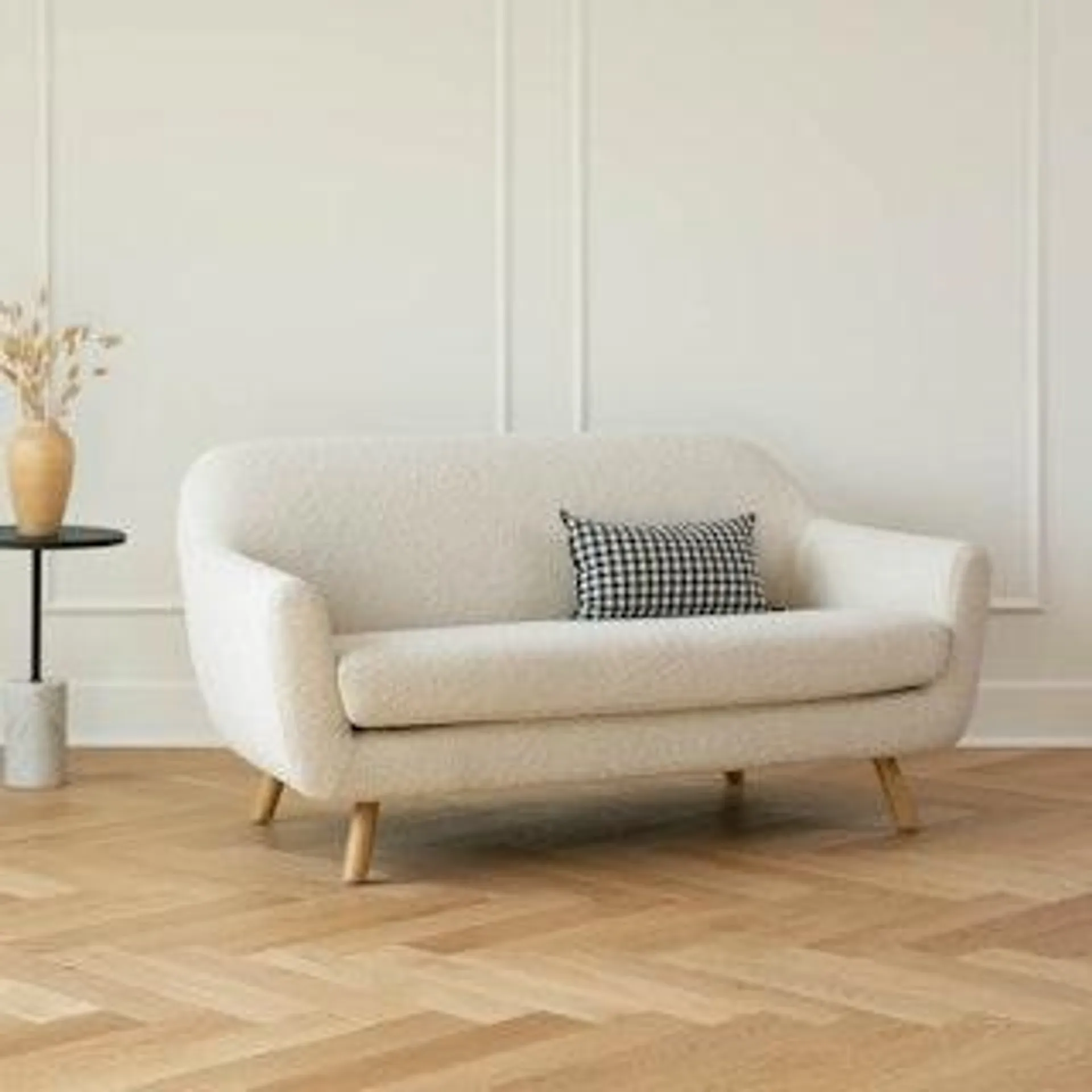 Gabriola Ivory Bouclé Loveseat