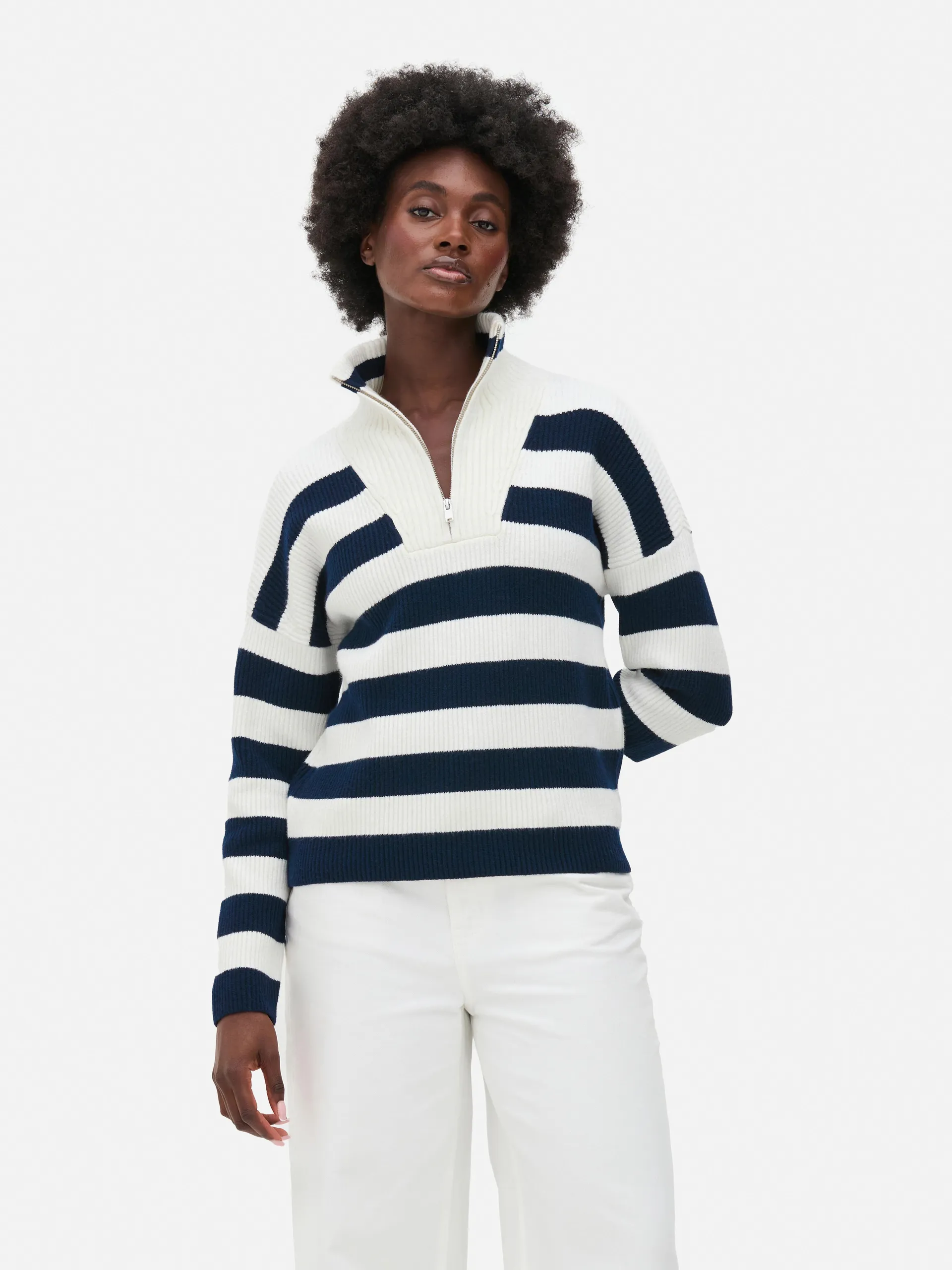 Knitted Half-Zip Jumper