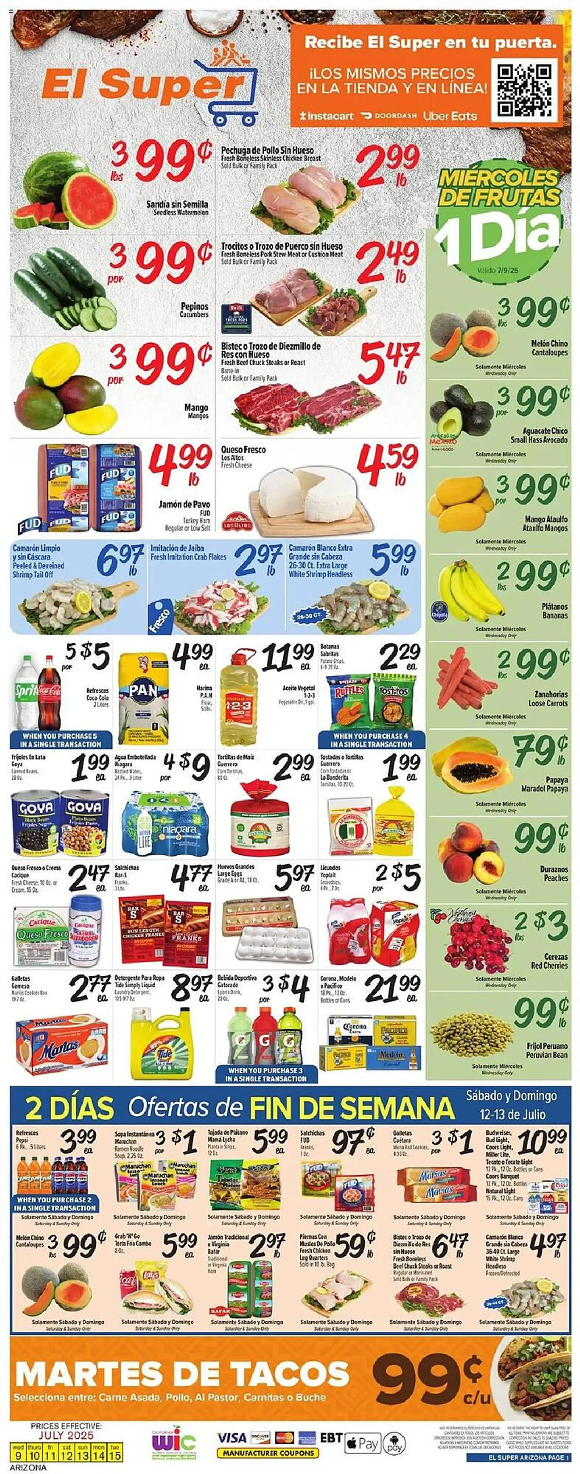 Weekly ad El Super Weekly Ad from July 9 to July 16 2025 - Page 1