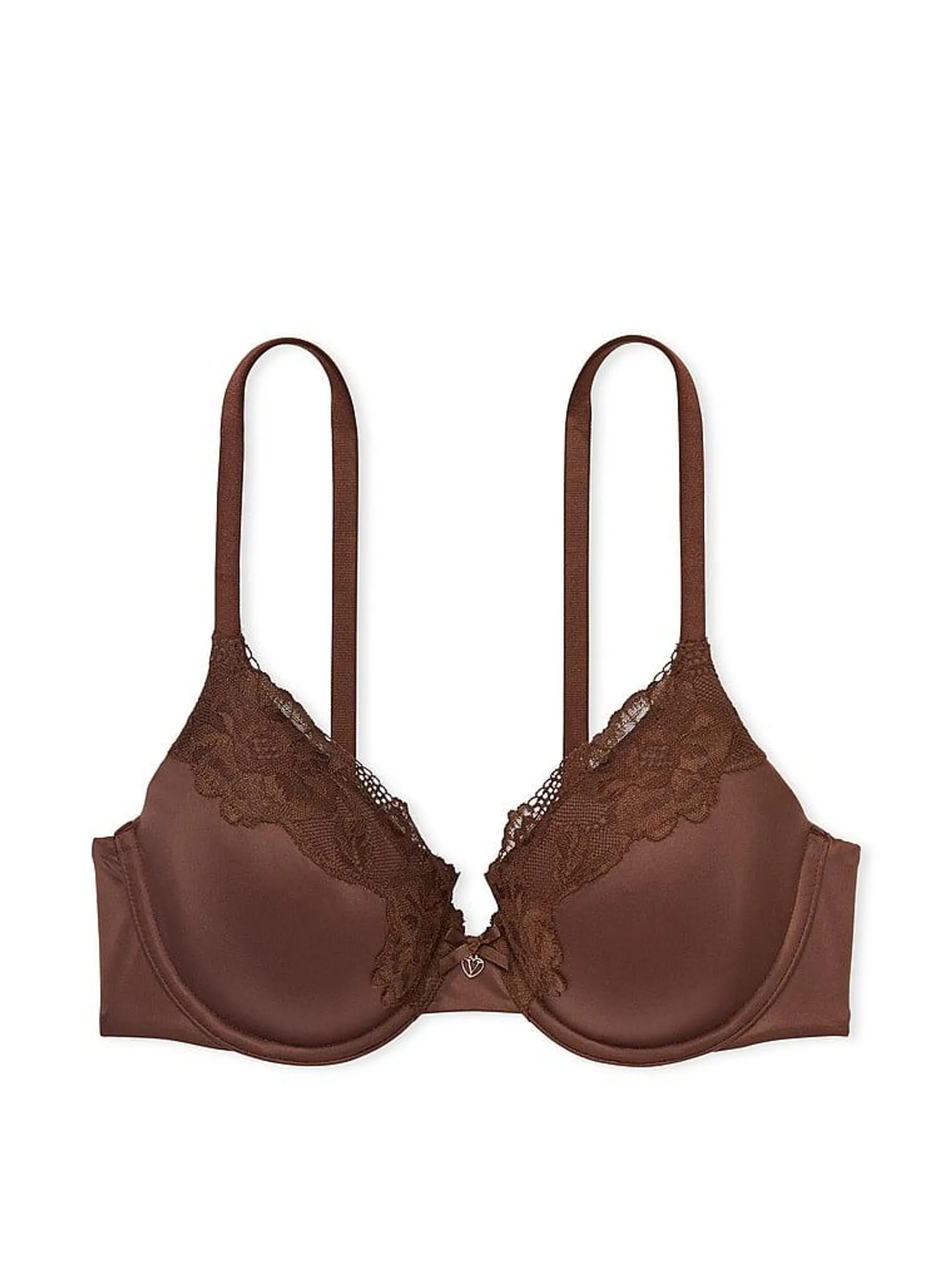 Lightly Lined Lace-Trim Full-Coverage Bra