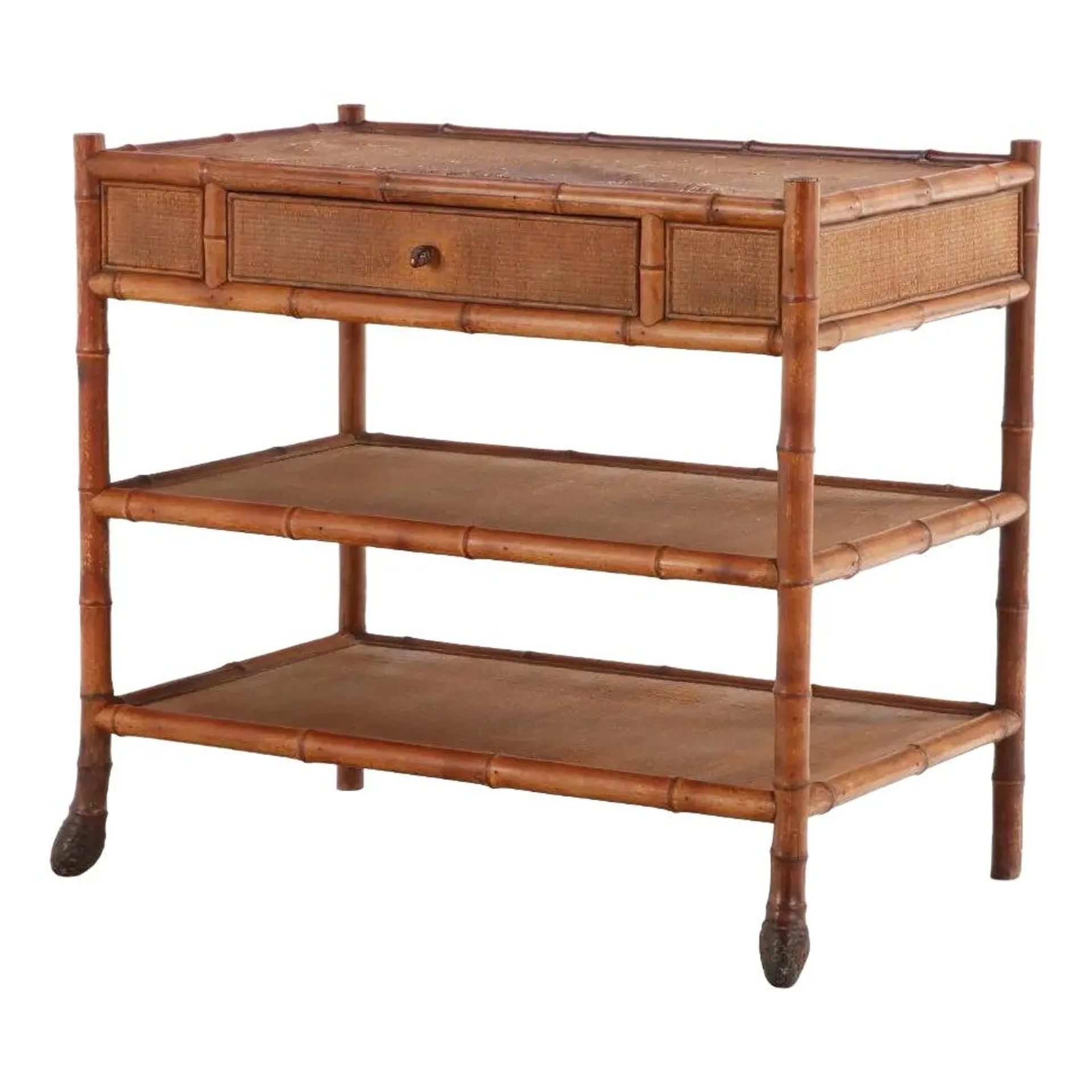 A French Bamboo Three-Tier Server, C 1940.