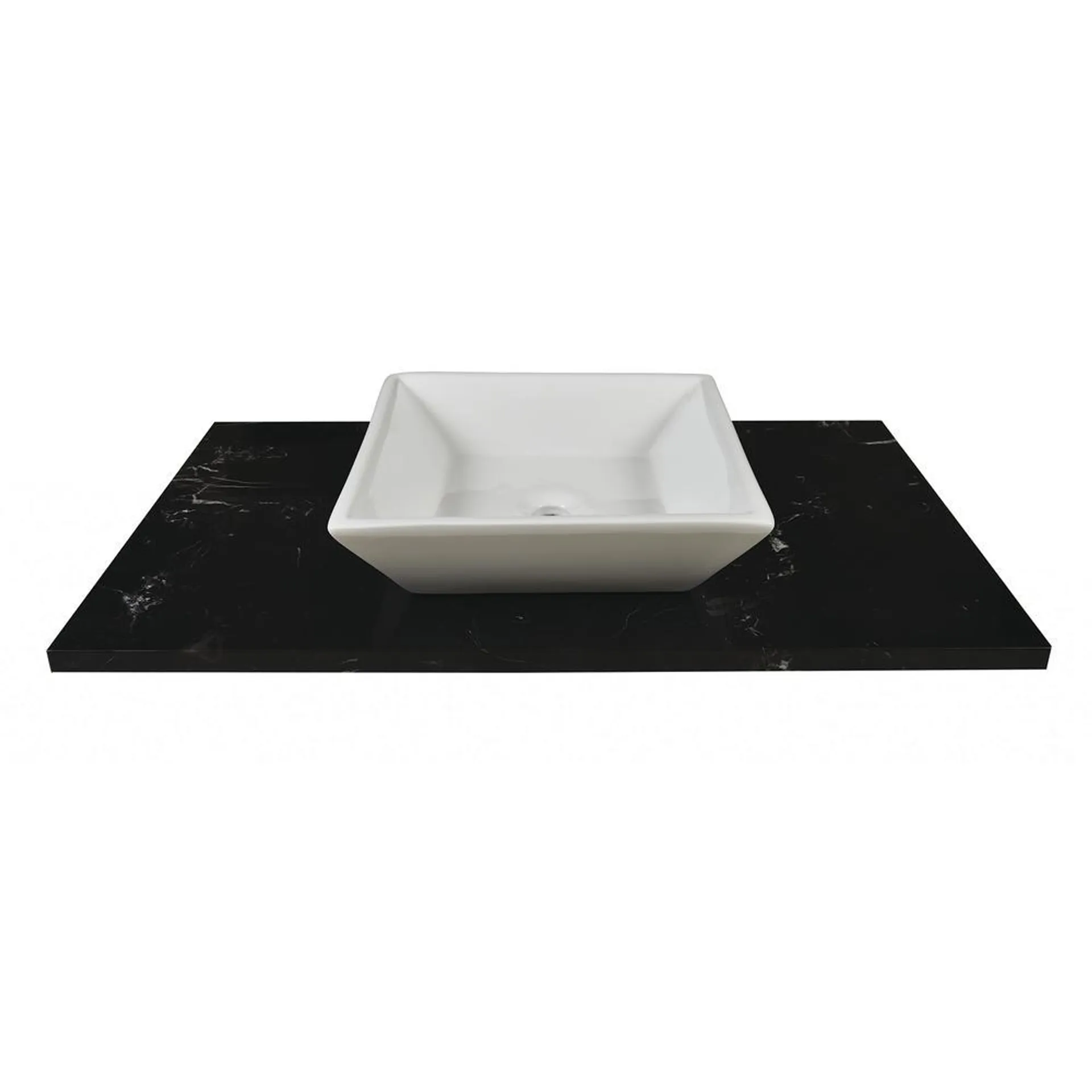 Tuscany® 37"W x 22"D Nero Marquina Marble Vanity Top with Vessel Cutout