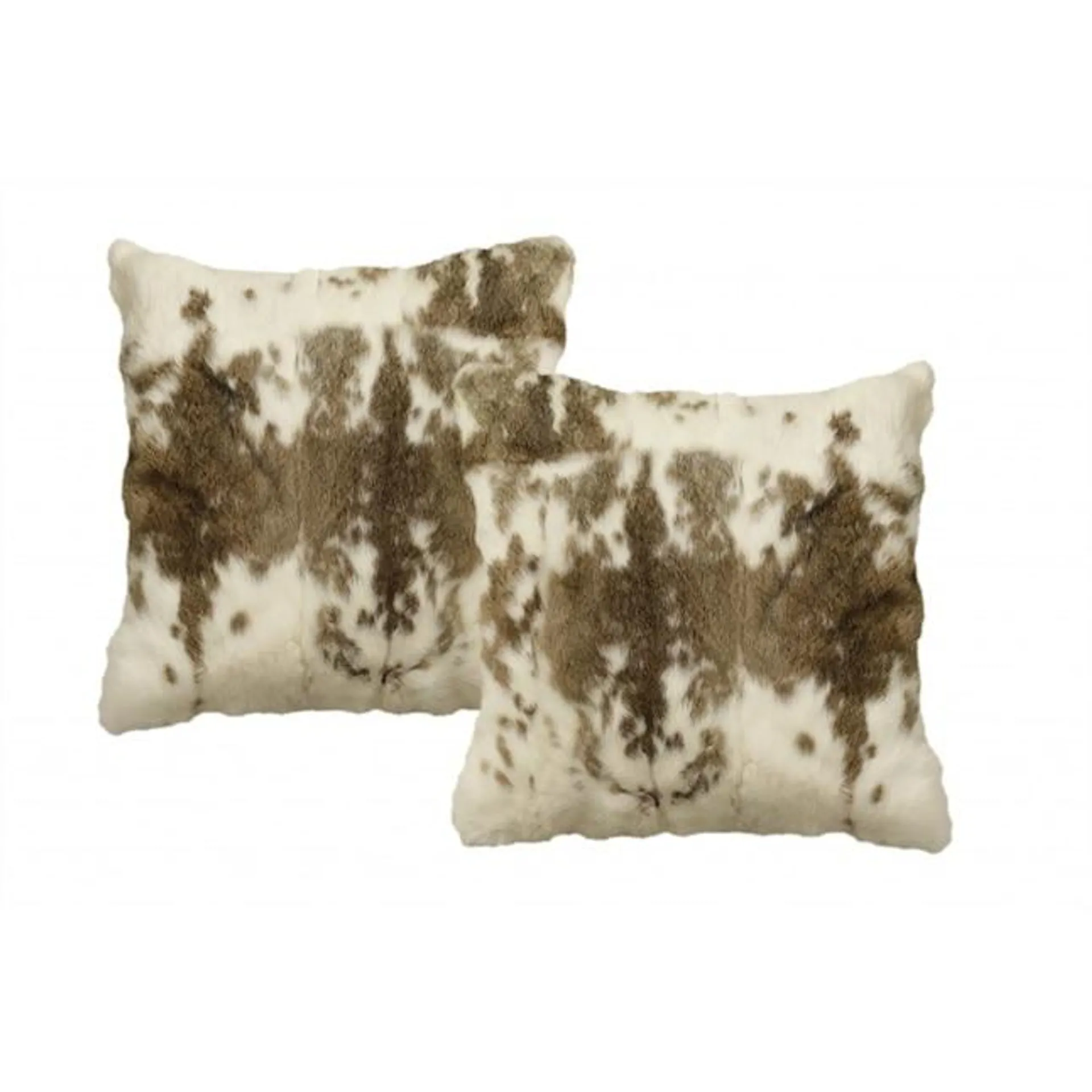 HomeRoots 18-in x 18-in Brown and White Indoor Decorative Pillow