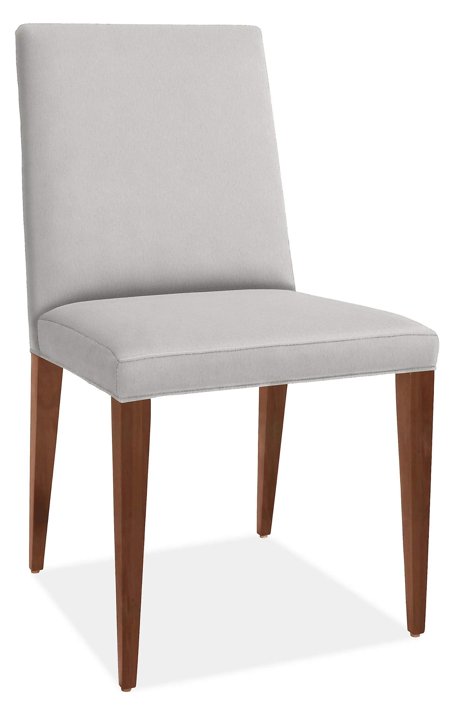 Ava High-Back Side Chair in Flint Silver with Mocha Legs