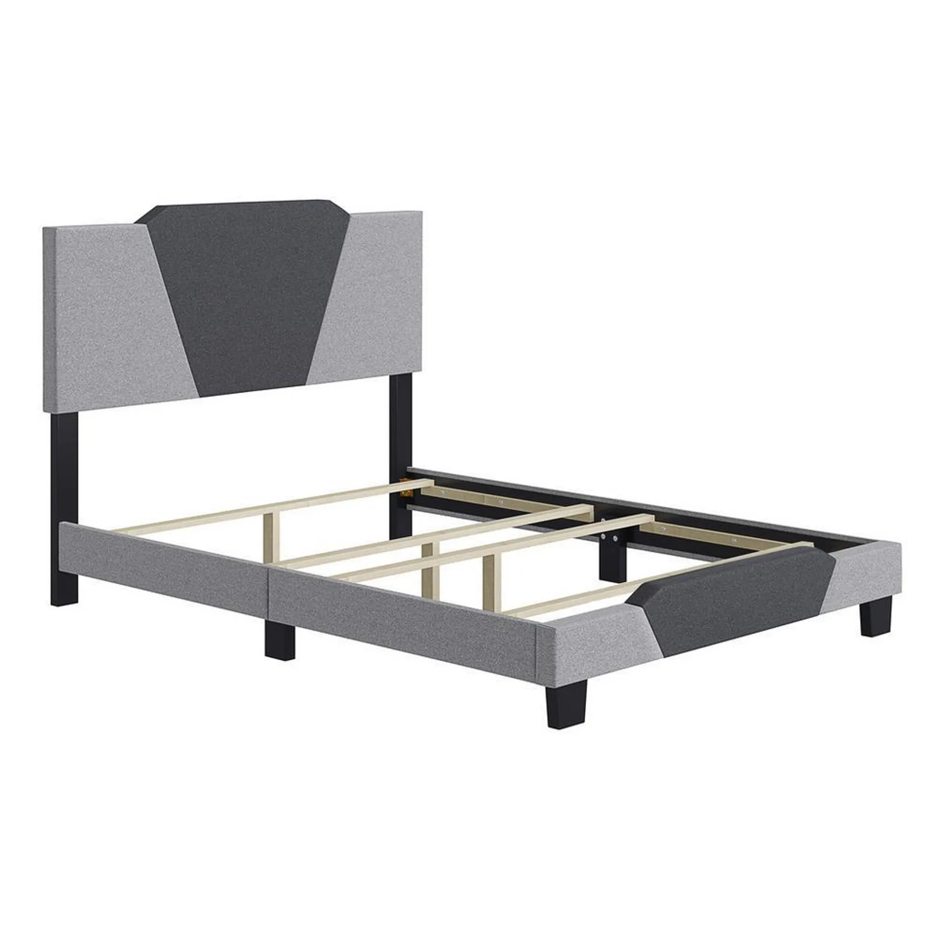 Trimble Queen Charcoal/Grey Fabric Bed