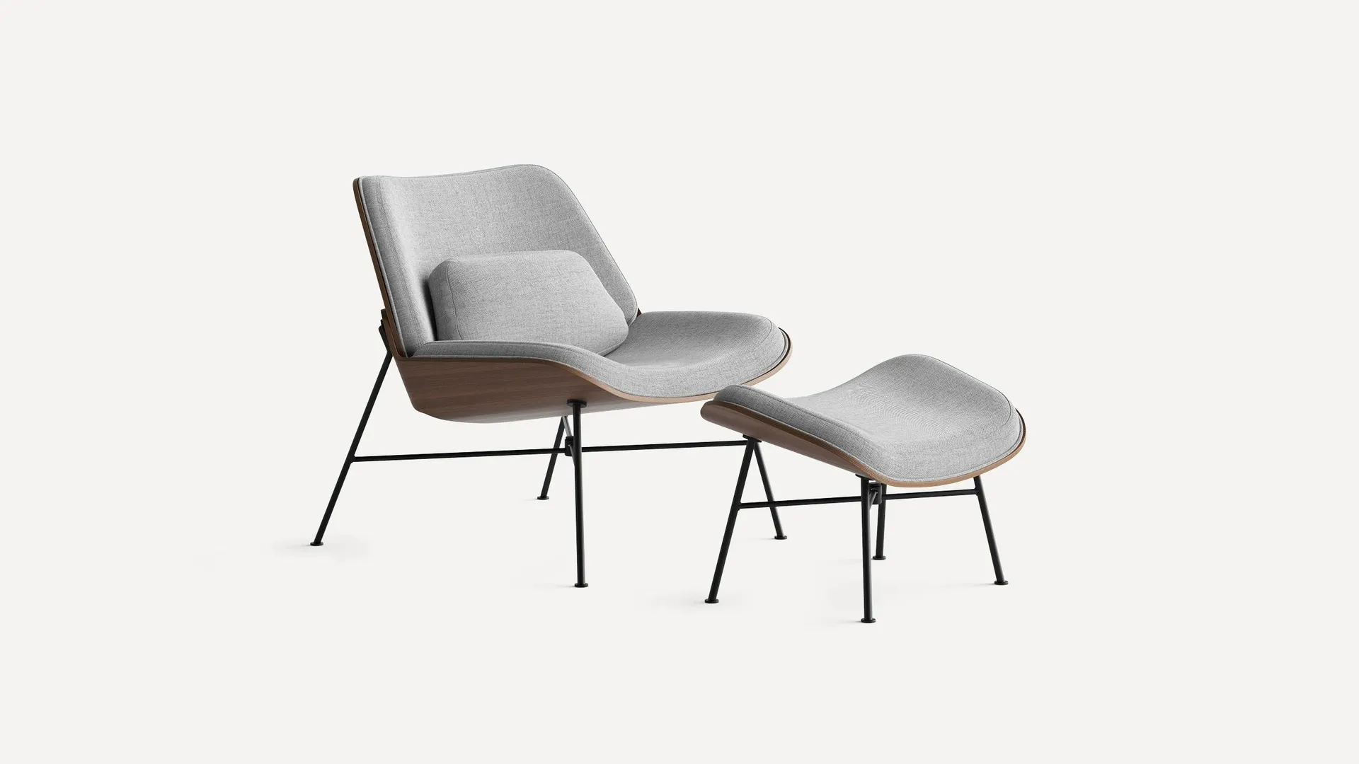 Vesper Fabric & Wood Lounge Chair