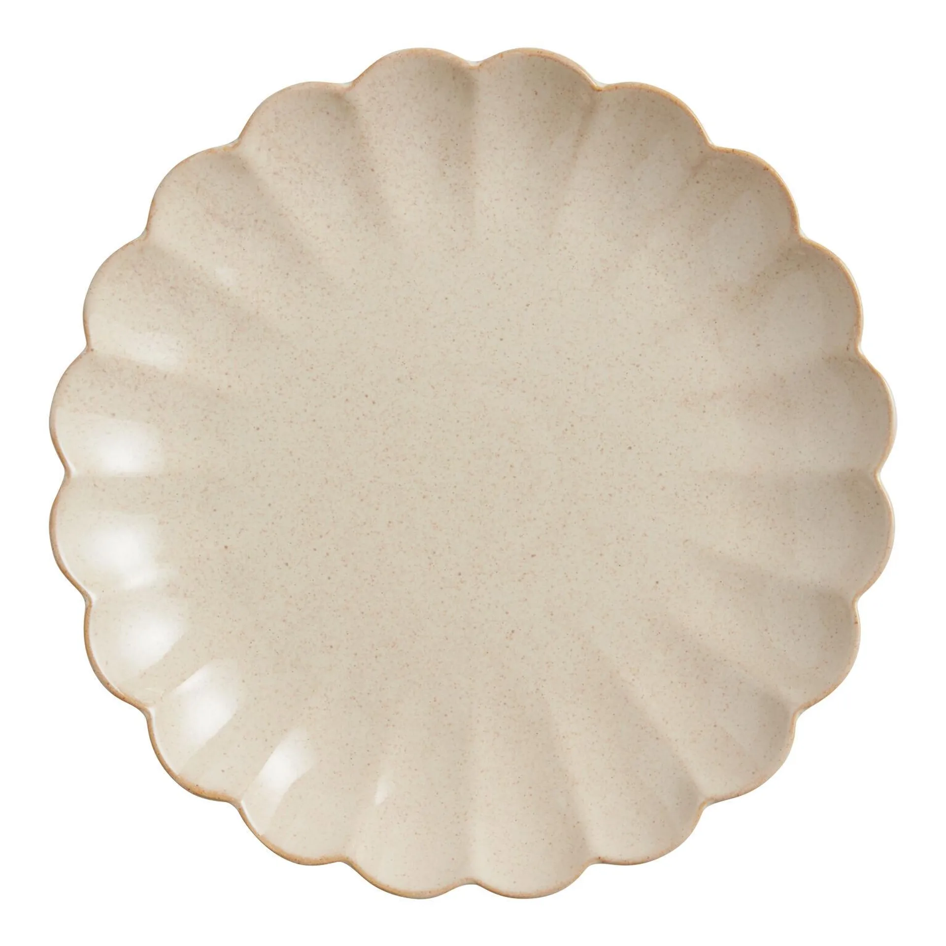 Scallop Rim Speckled Dinner Plate