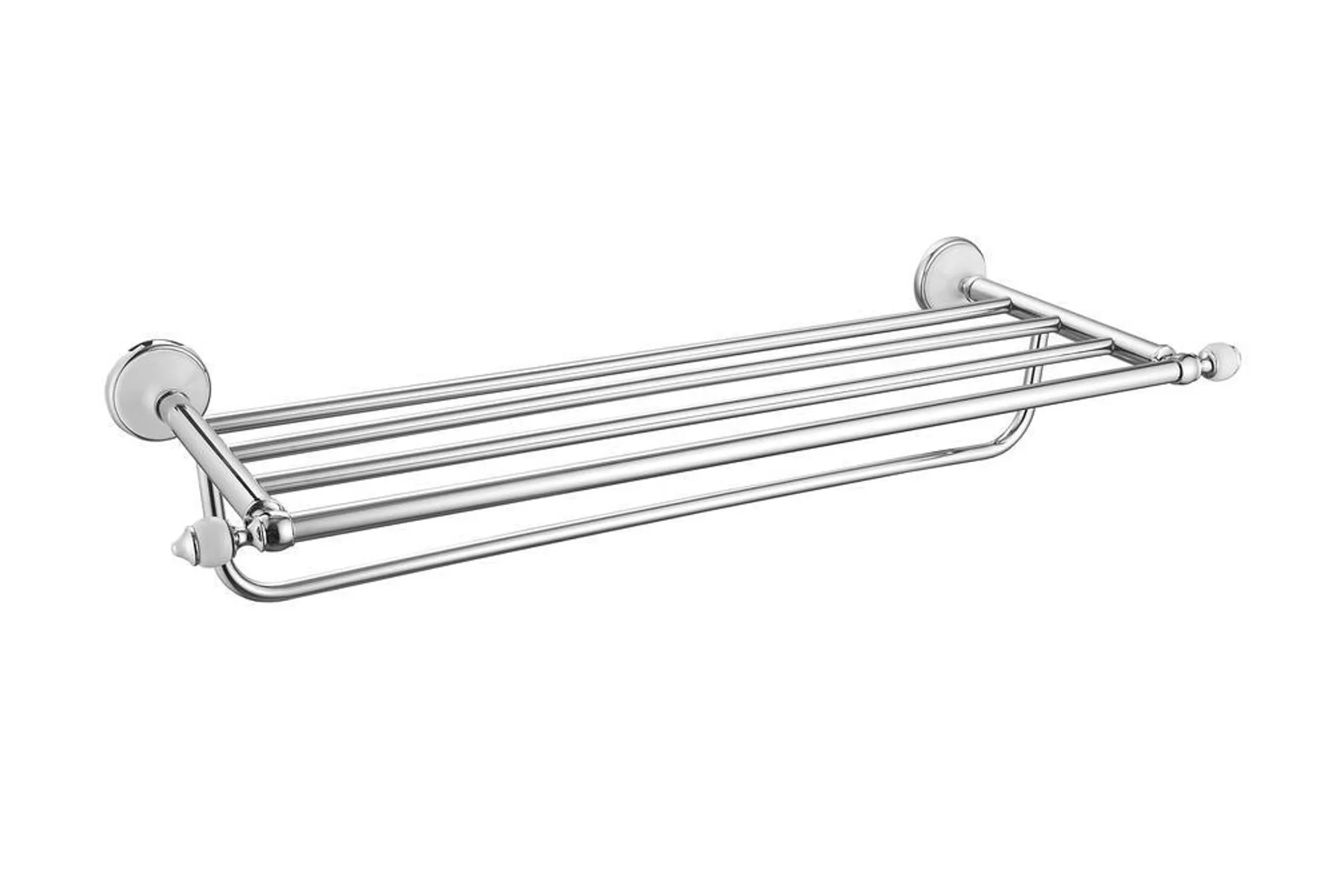 Modona Arora 28-1/2" White Porcelain and Chrome Towel Rack