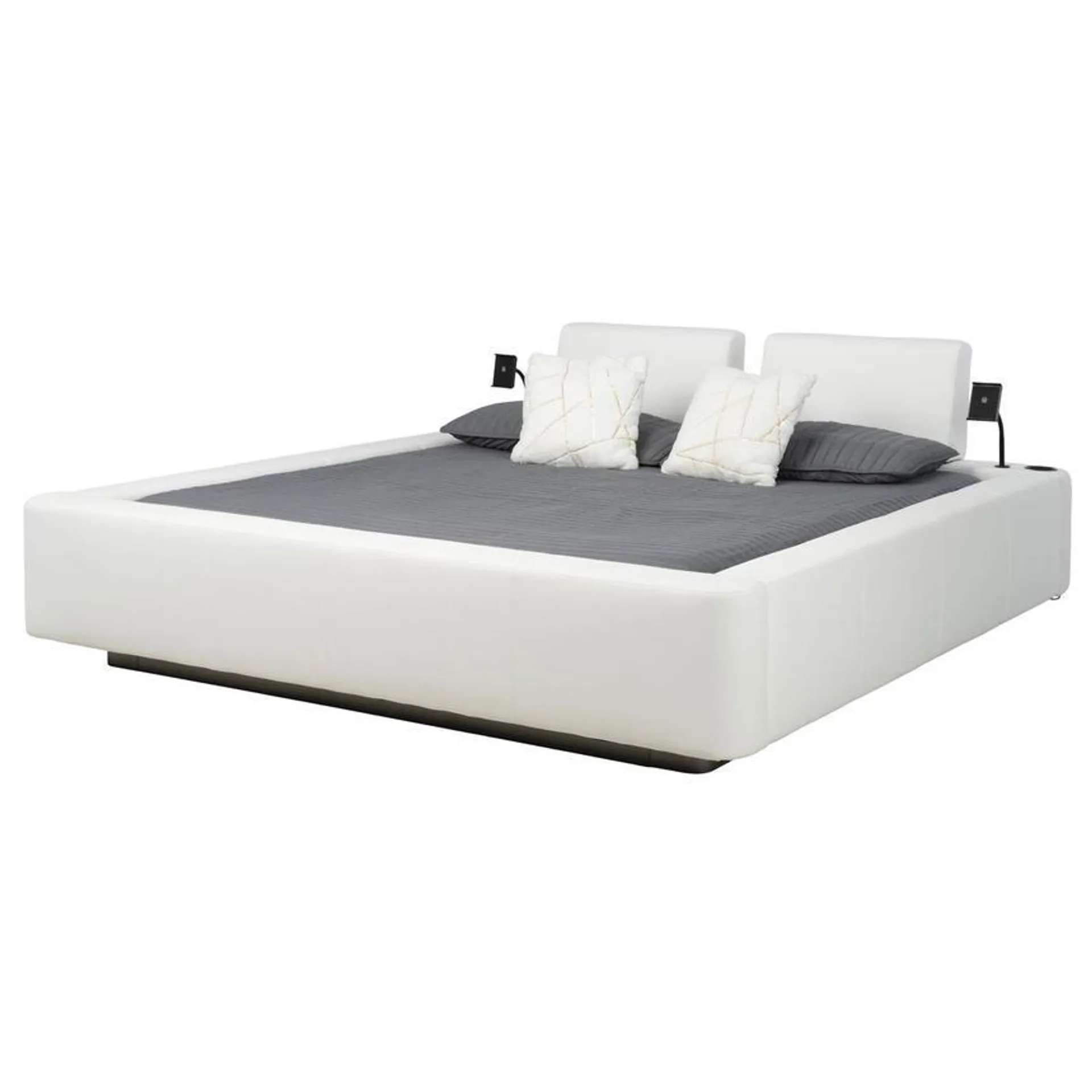 Cassie White King Platform Bed