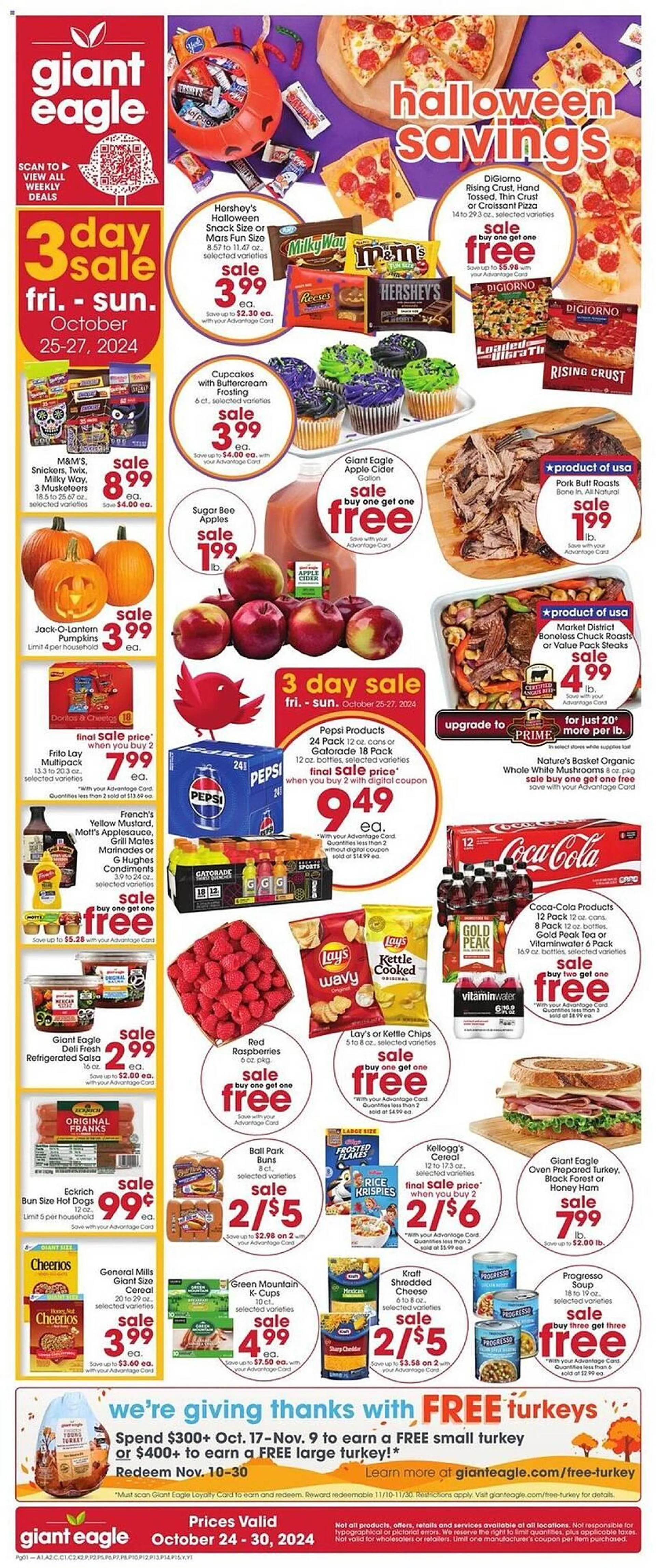 Weekly ad Giant Eagle Weekly Ad from October 24 to October 30 2024 - Page 1