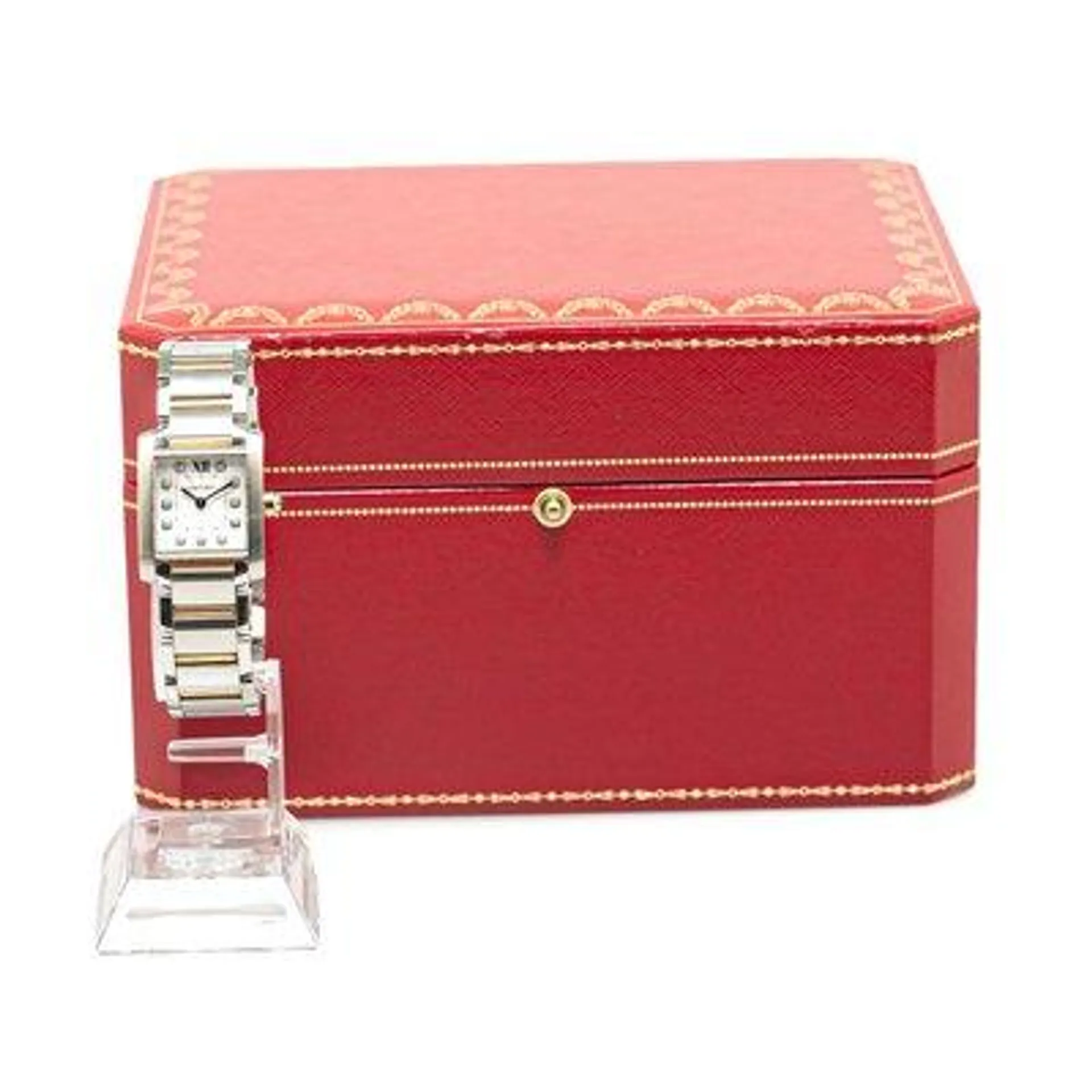 Quartz Stainless Steel Tank Francaise Watch from Cartier