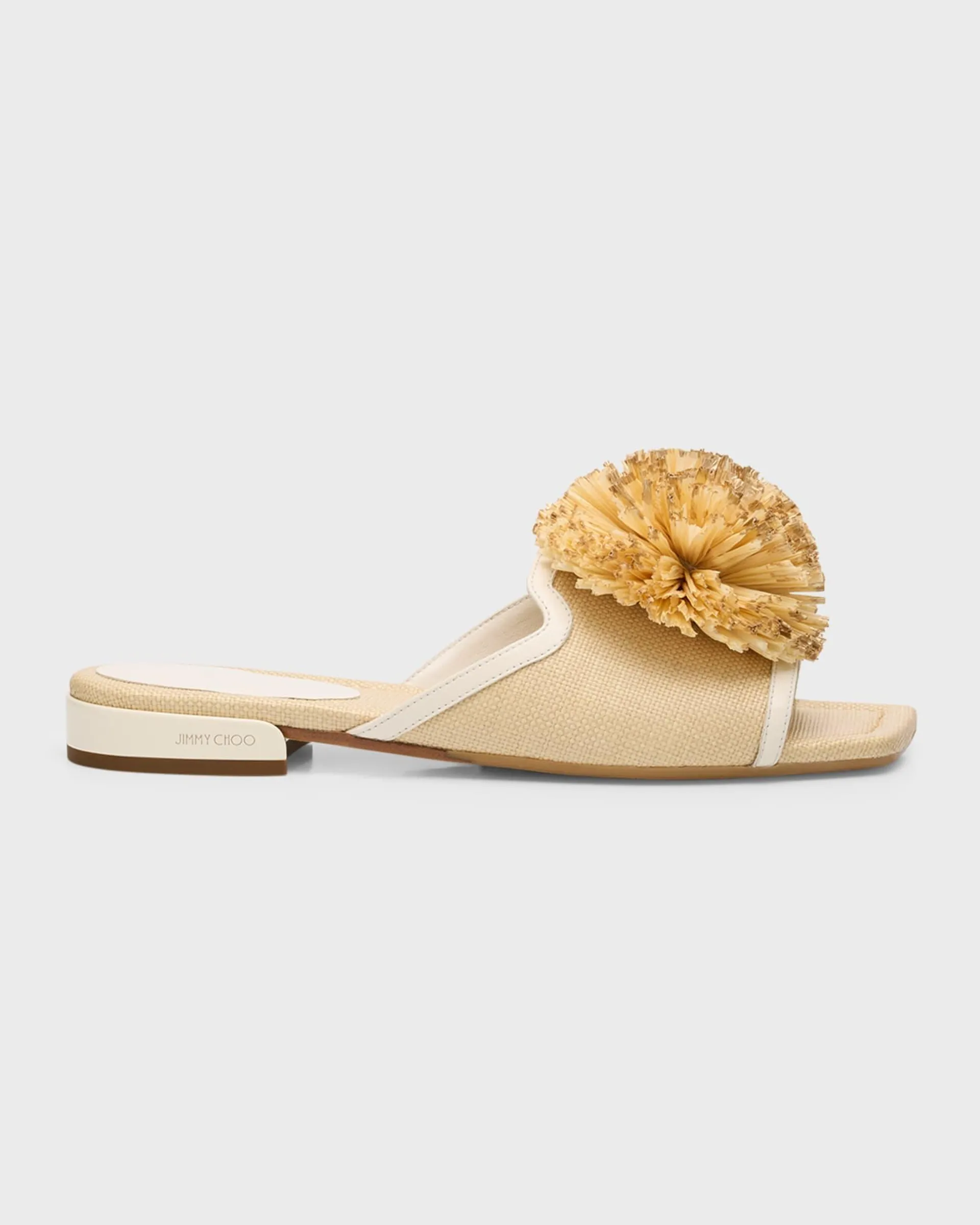 Nako Pom Flat Slide Sandals