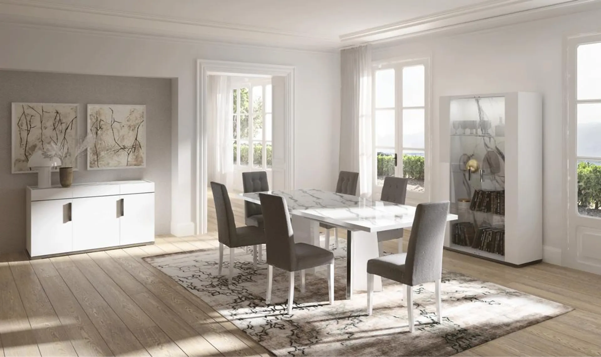 ESF Furniture Carrara Extendable Dining Room Set