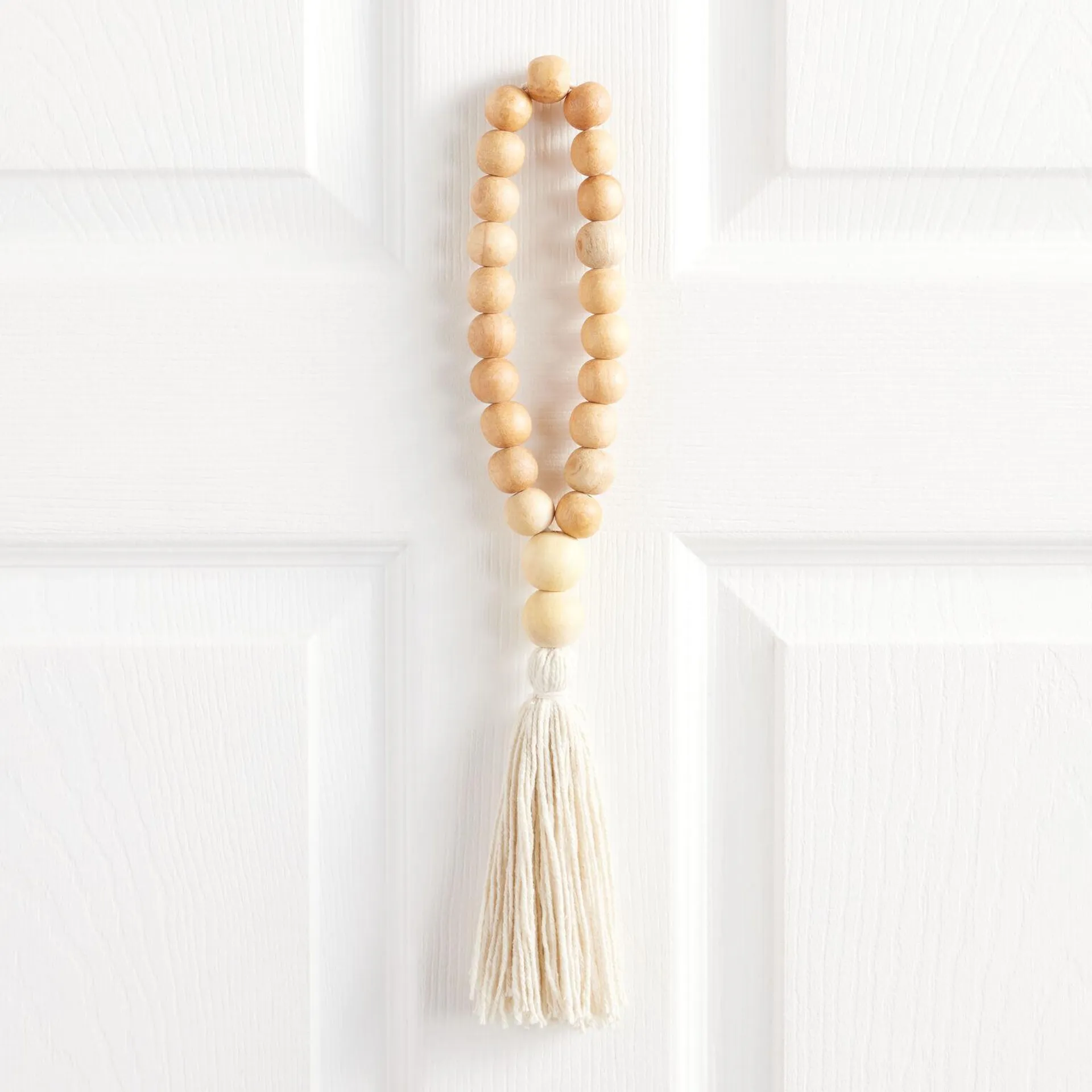 Wood Bead With Tassel Door Hanger Decor