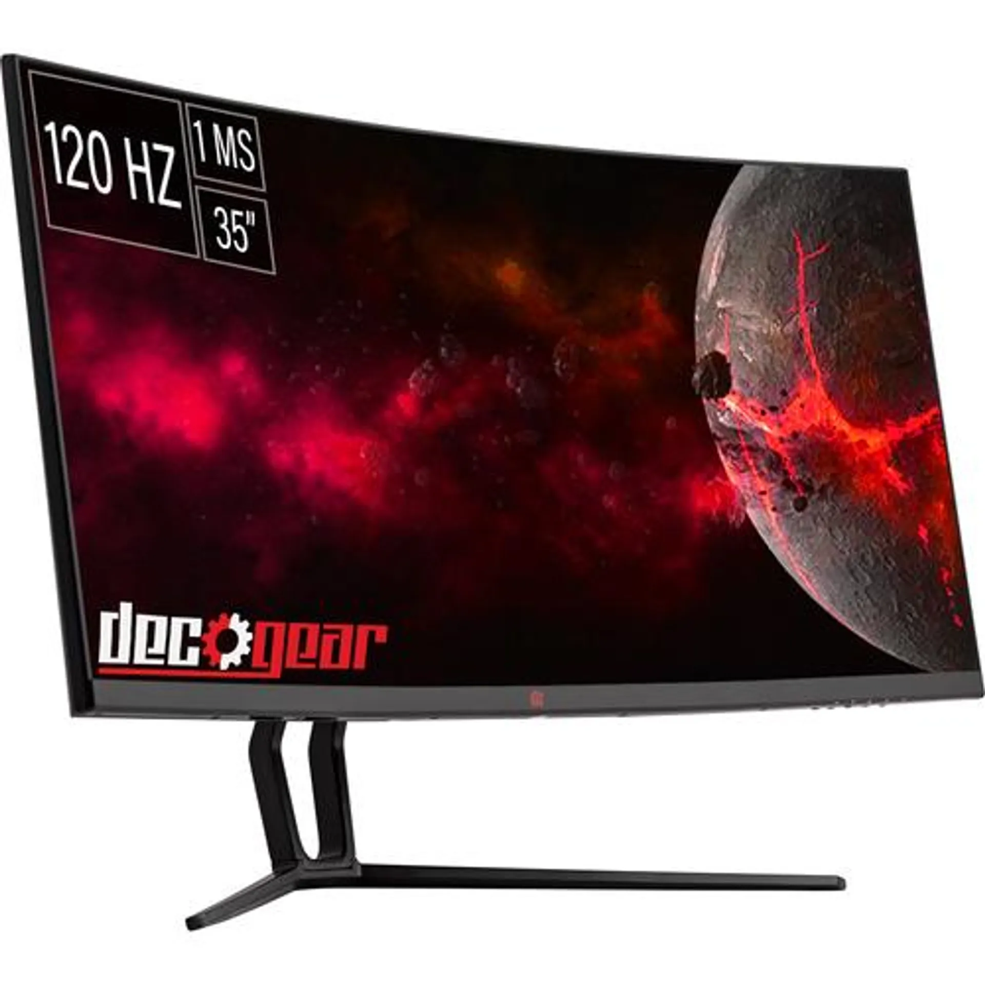 Deco Gear 35" Curved Gaming Ultrawide Monitor, 3440x1440, 120 Hz, 1ms MPRT, (Open Box)