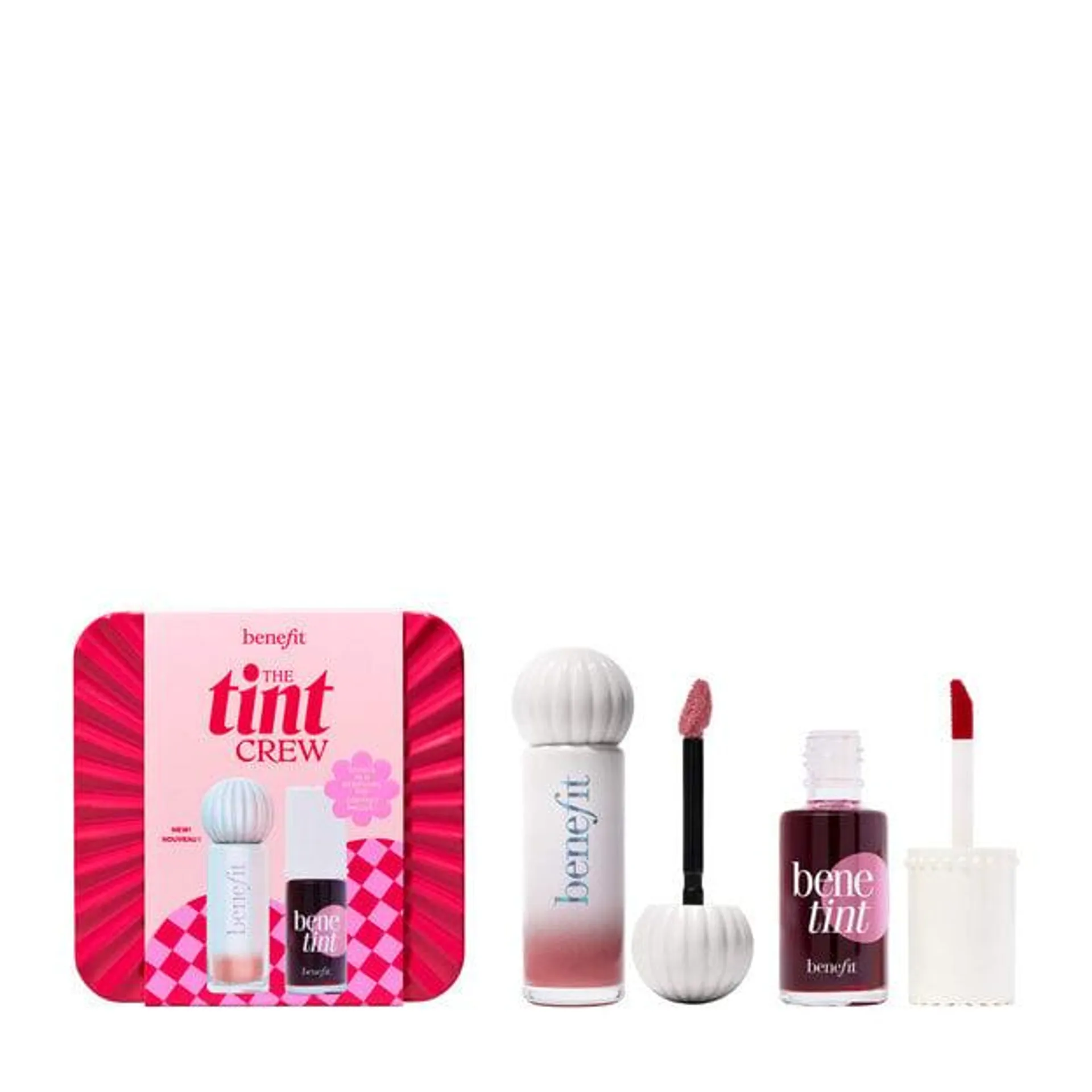 The Tint Crew Full-size moisturizing dewy lip tint & rose-tinted lip & cheek stain