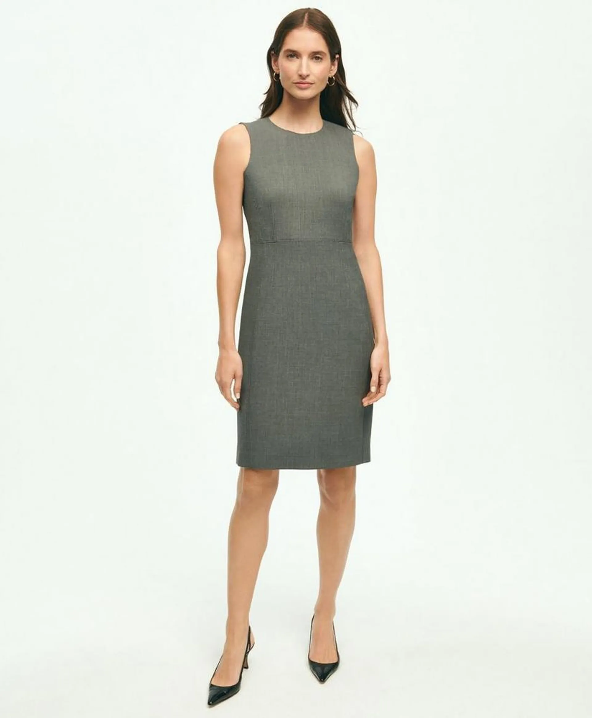 The Essential Brooks Brothers Stretch Wool Sheath Dress