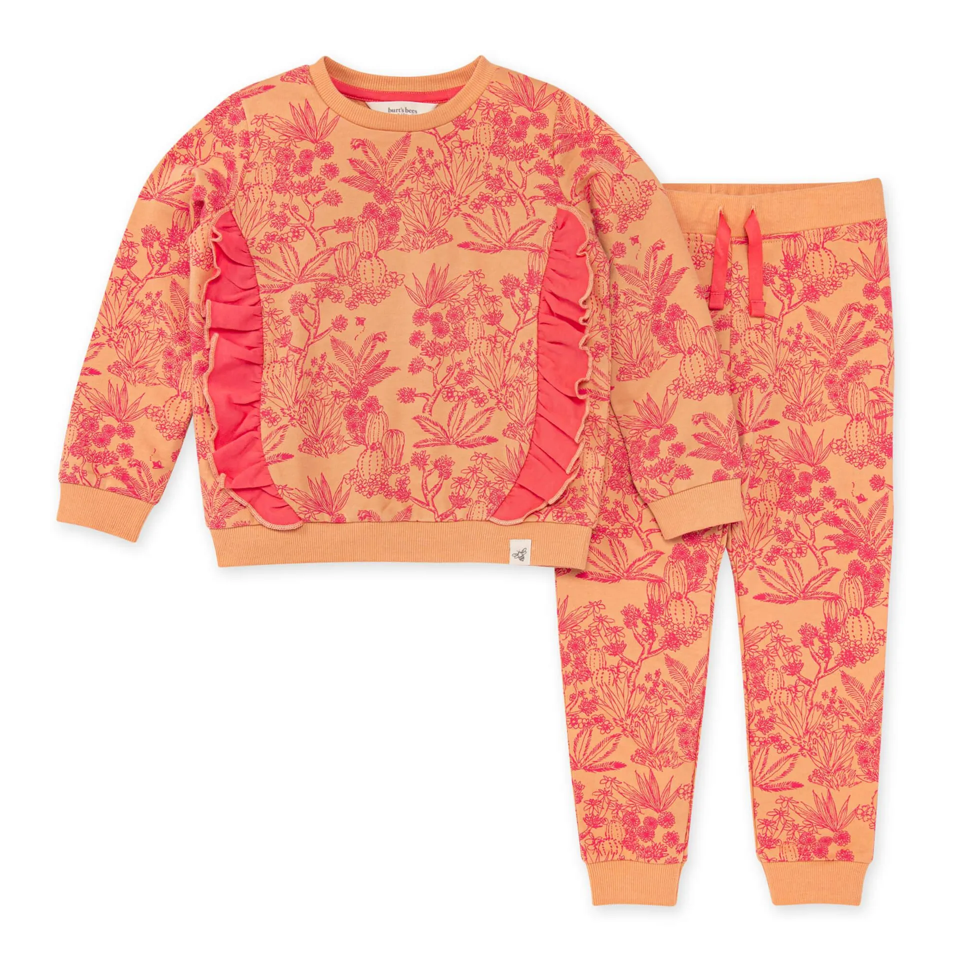 Burt's Bees Baby Girl Cali Woods Crewneck & Jogger Set