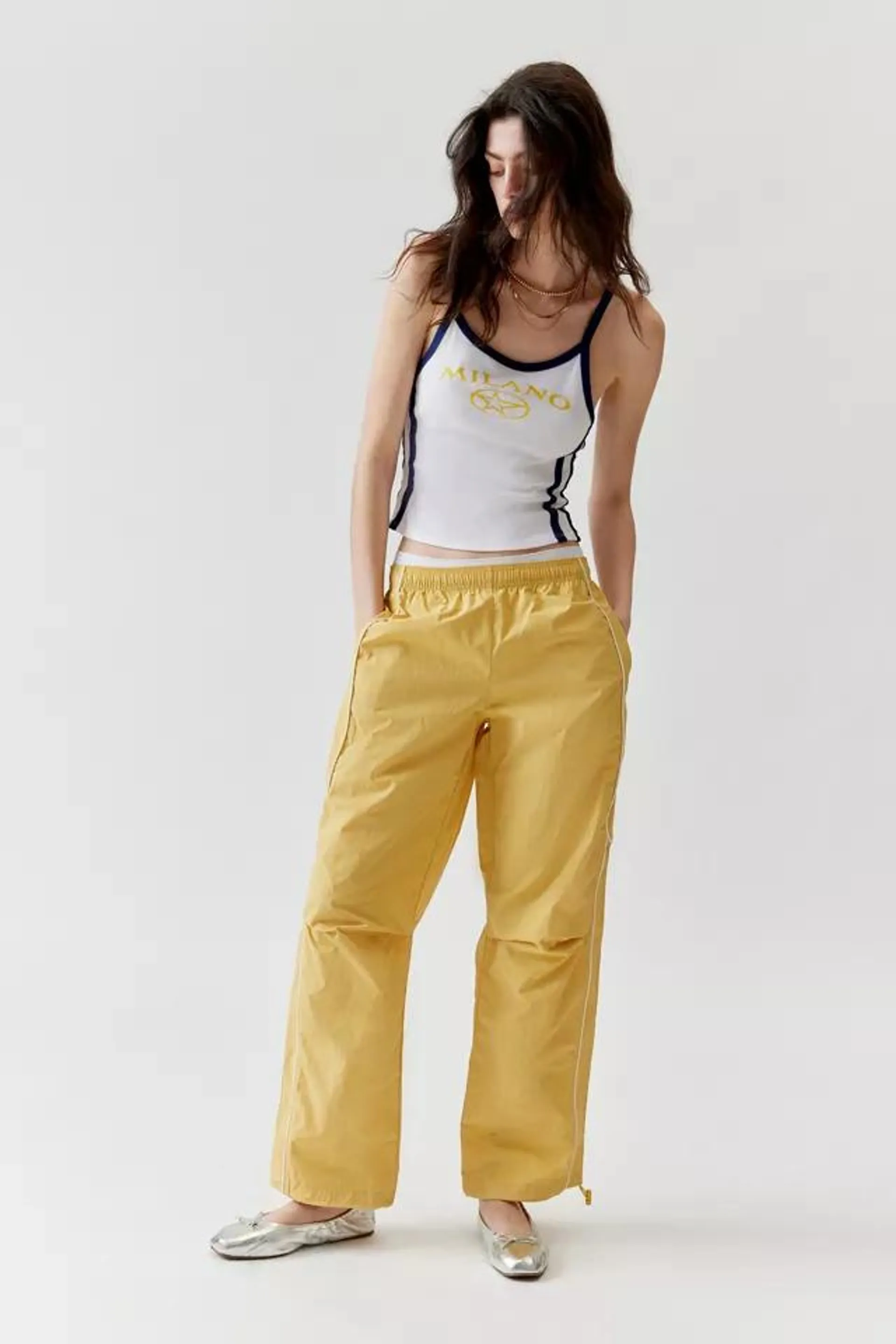 BDG Jess Nylon Straight Leg Track Pant