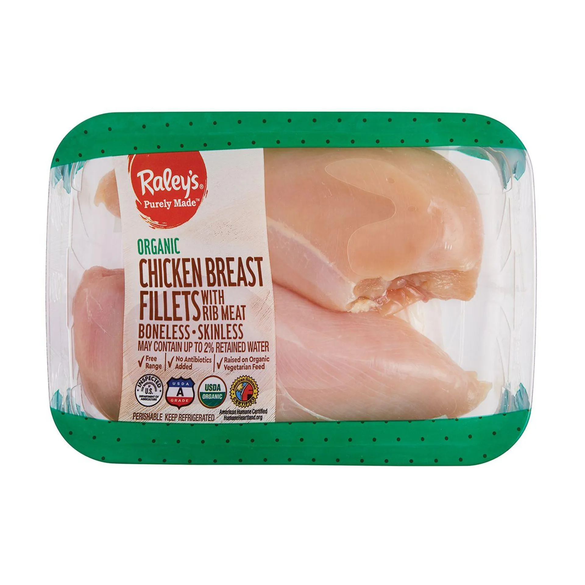 Raley's Purely Made Organic Boneless Skinless Chicken Breast Fillets