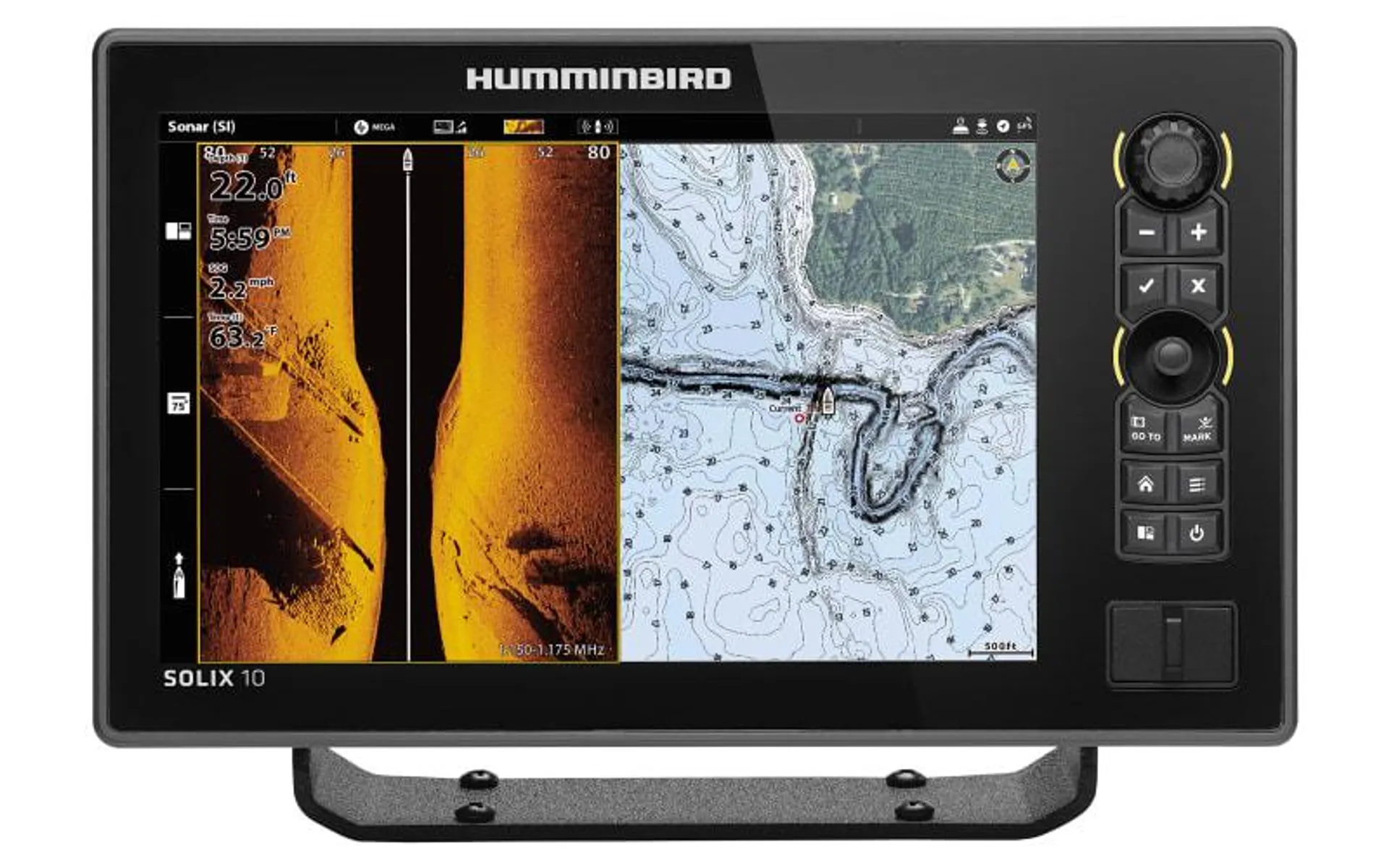 Humminbird SOLIX 10 CHIRP MEGA SI G3 Touch-Screen Fish Finder/GPS Chartplotter