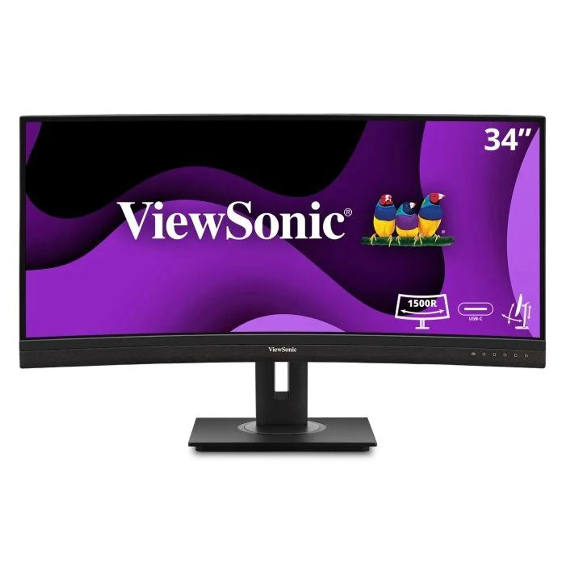 VG3456C - 34" UWQHD Ergonomic 21:9 Curved Docking Monitor with 100W USB C and RJ45