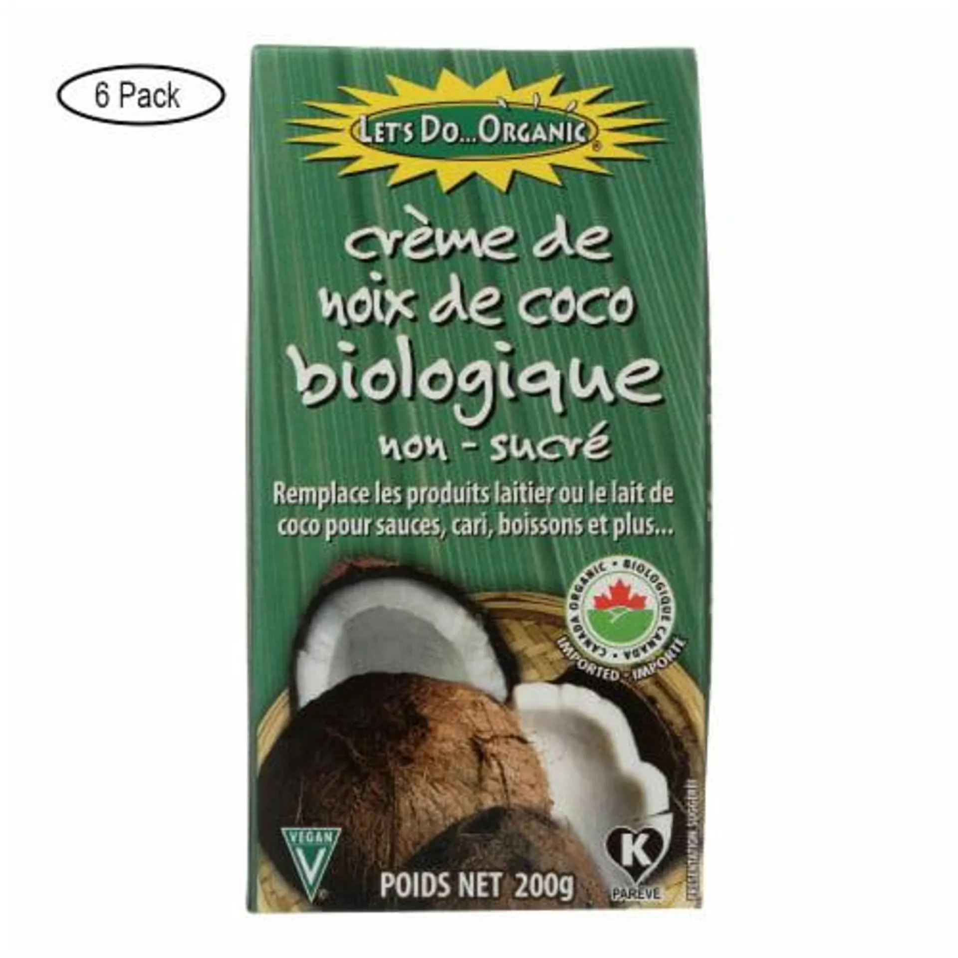 Let's Do Organics Organic Creamed - Coconut - Case of 6 - 7 oz.