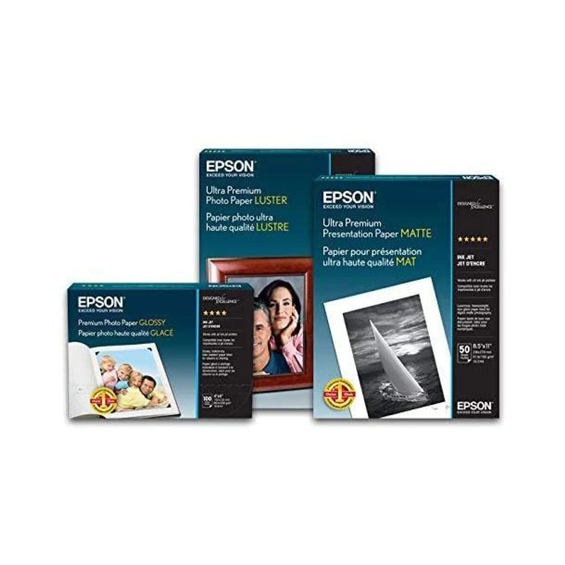 Epson S041405 Ultra Premium Photo Paper 64 Lbs. Luster 8-1/2 X 11 Pack Of 50 Sheets White