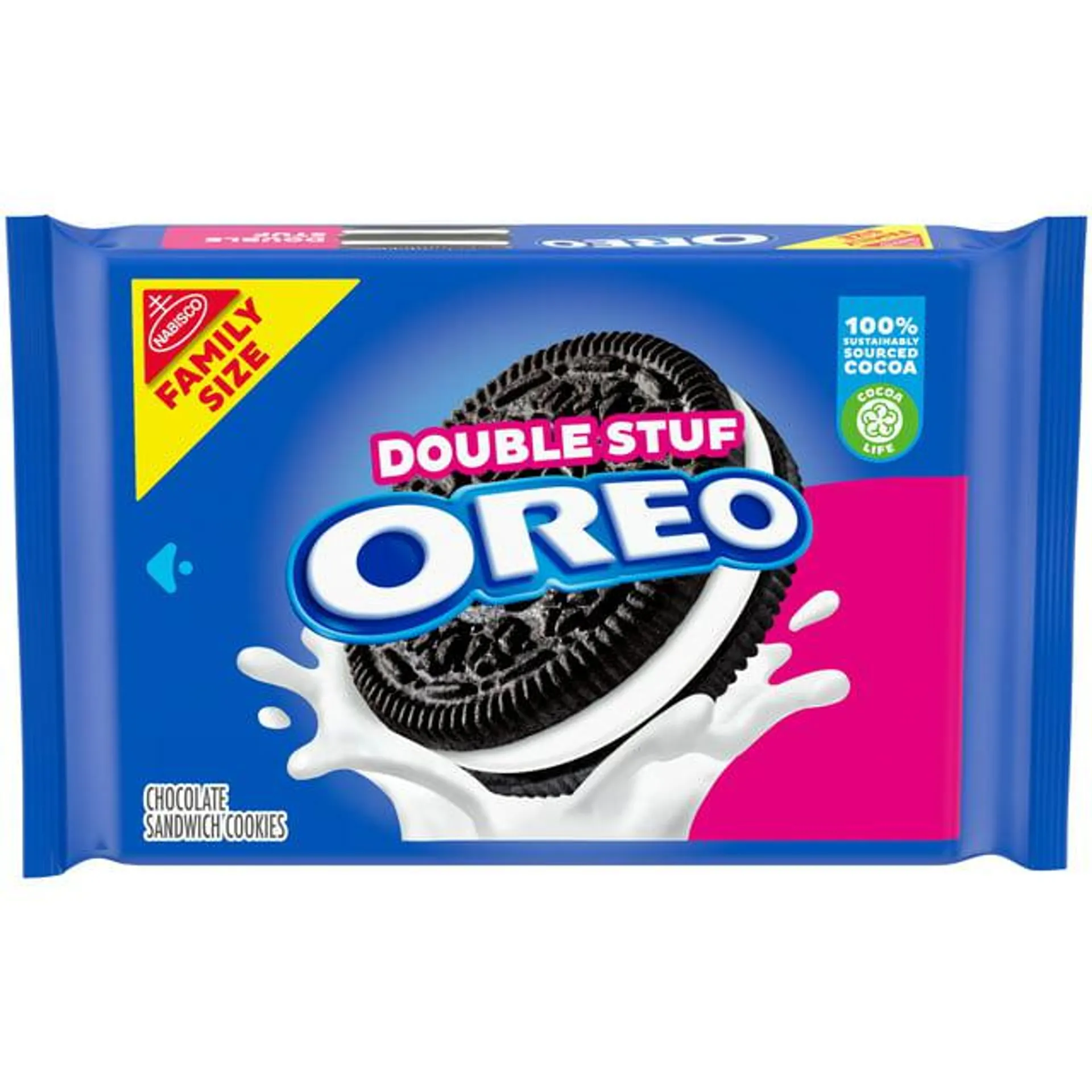 OREO Double Stuf Chocolate Sandwich Cookies, Family Size, 18.71 oz