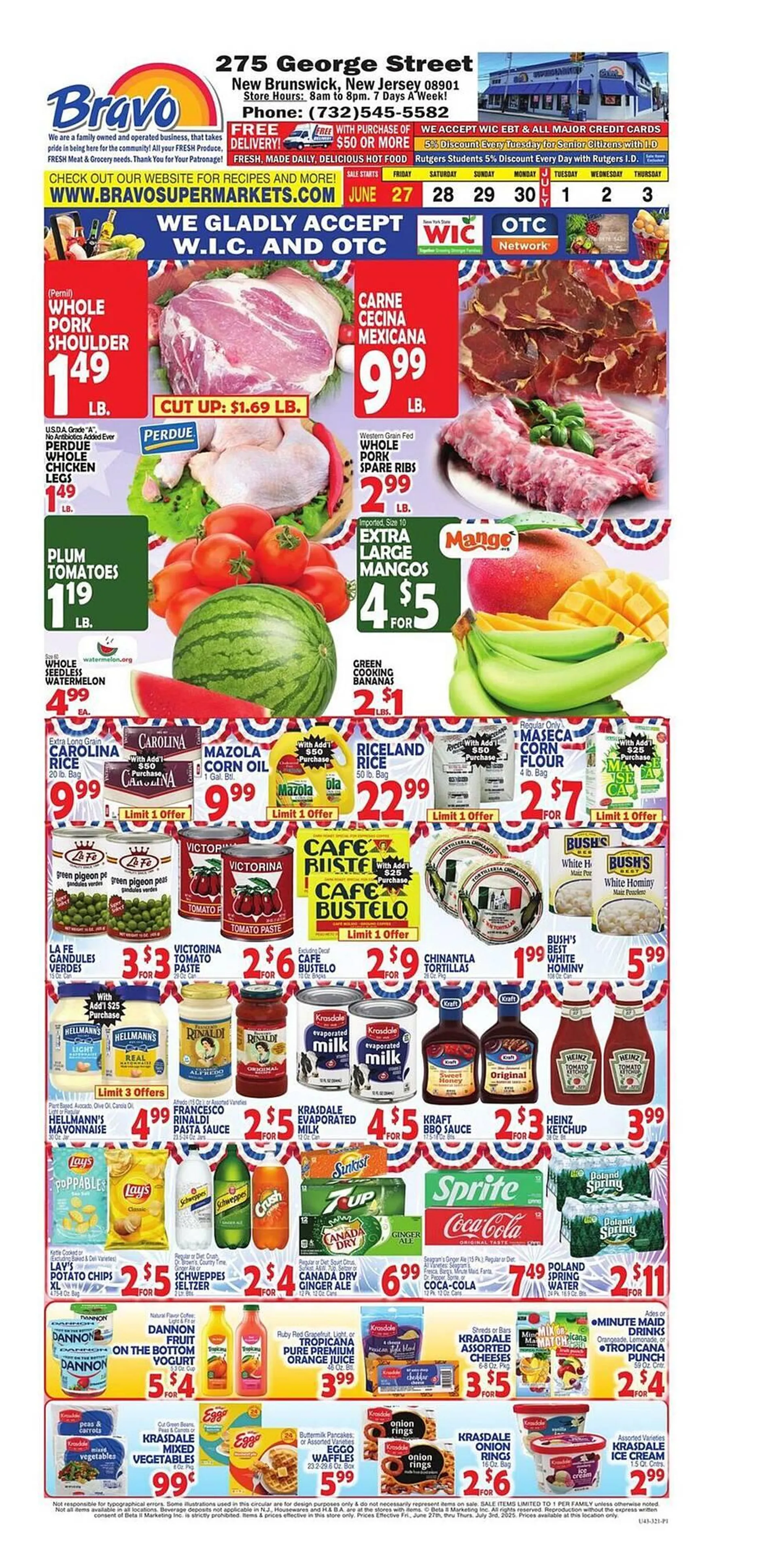 Weekly ad Bravo Supermarkets Weekly Ad from June 27 to July 3 2025 - Page 1