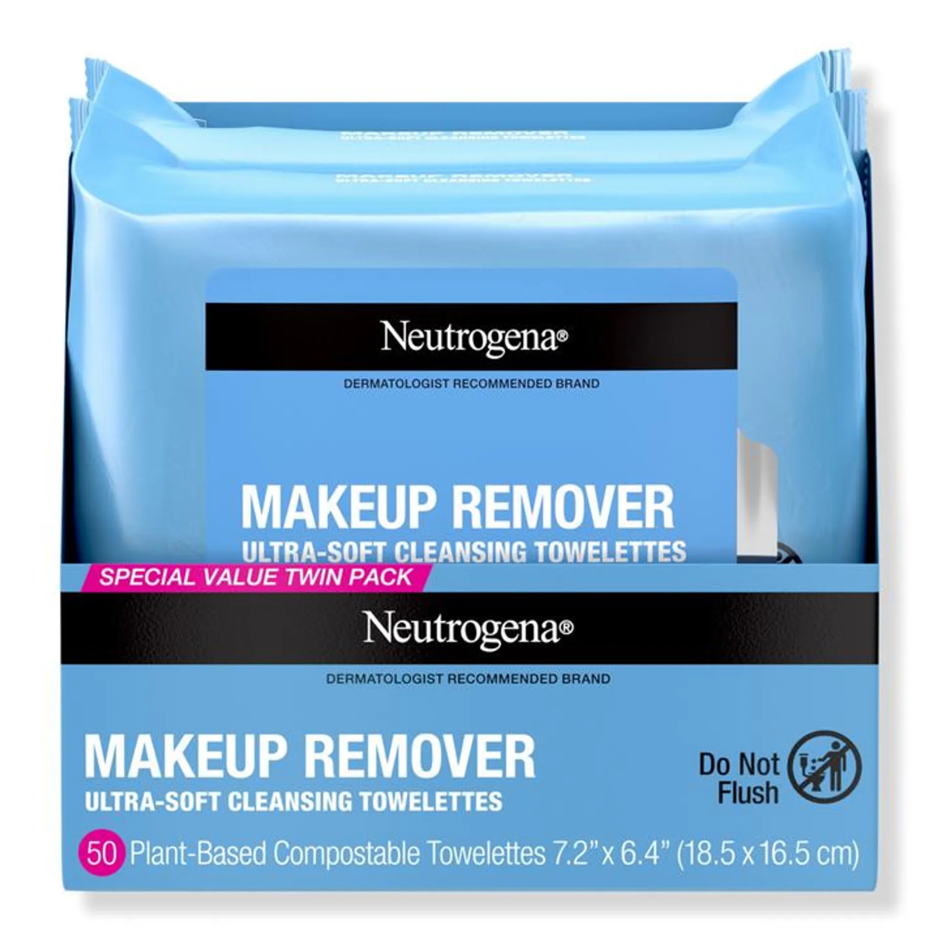 Makeup Remover Cleansing Towelettes, Twin Pack