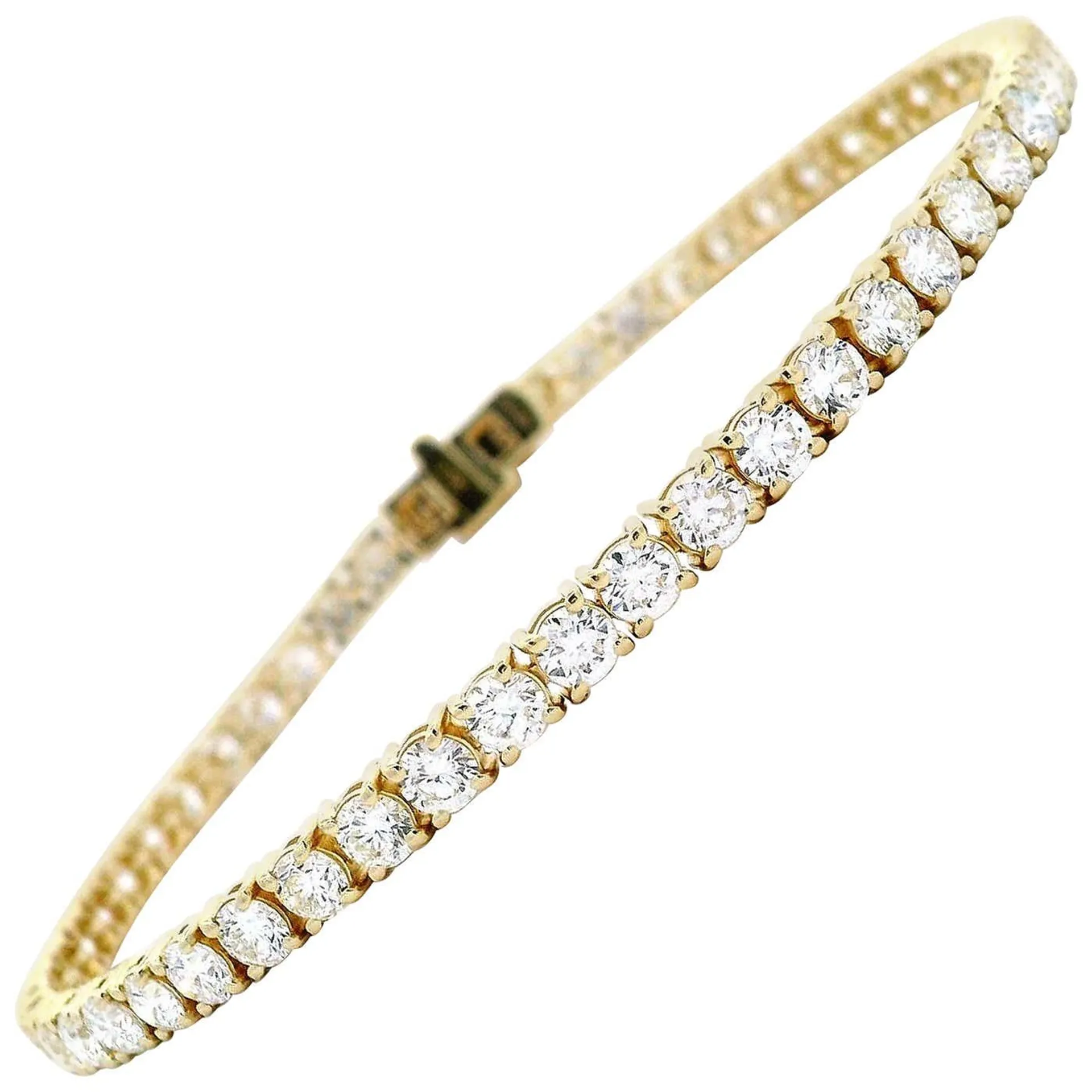 Alexander Beverly Hills 5.78ct Diamond Tennis Bracelet 18k Yellow Gold