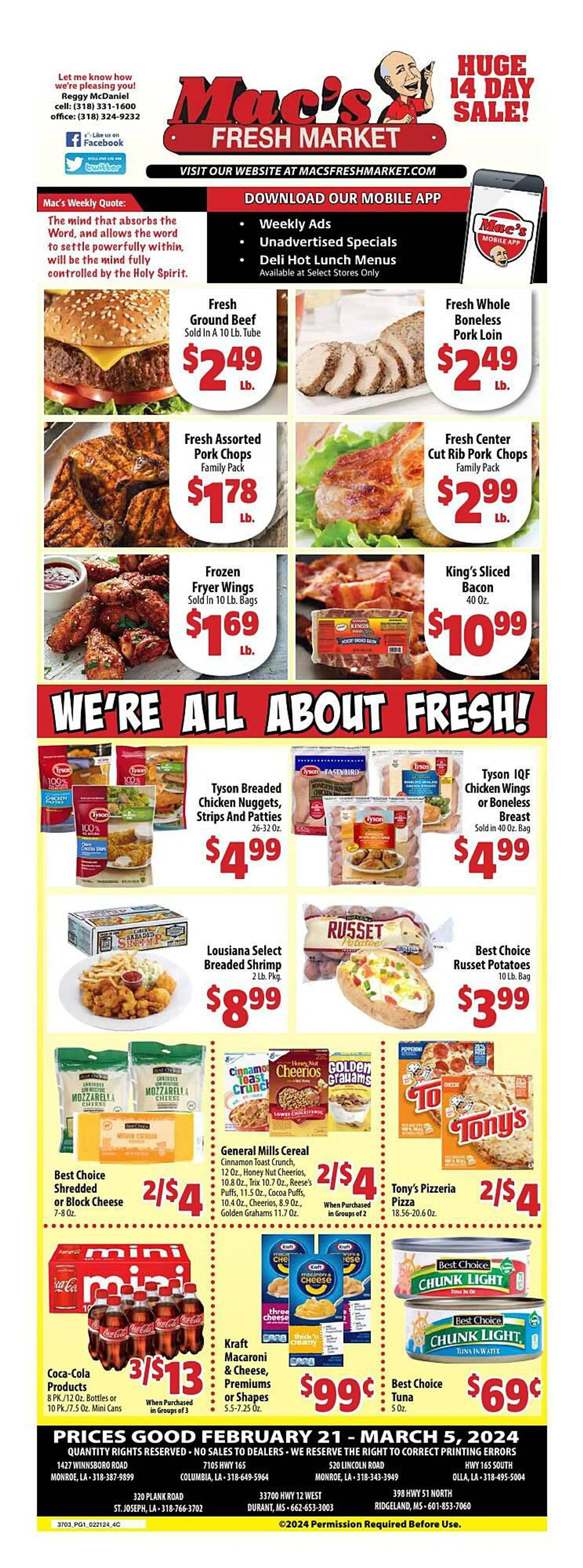 Weekly ad Mac's Market Weekly Ad from February 22 to March 5 2024 - Page 