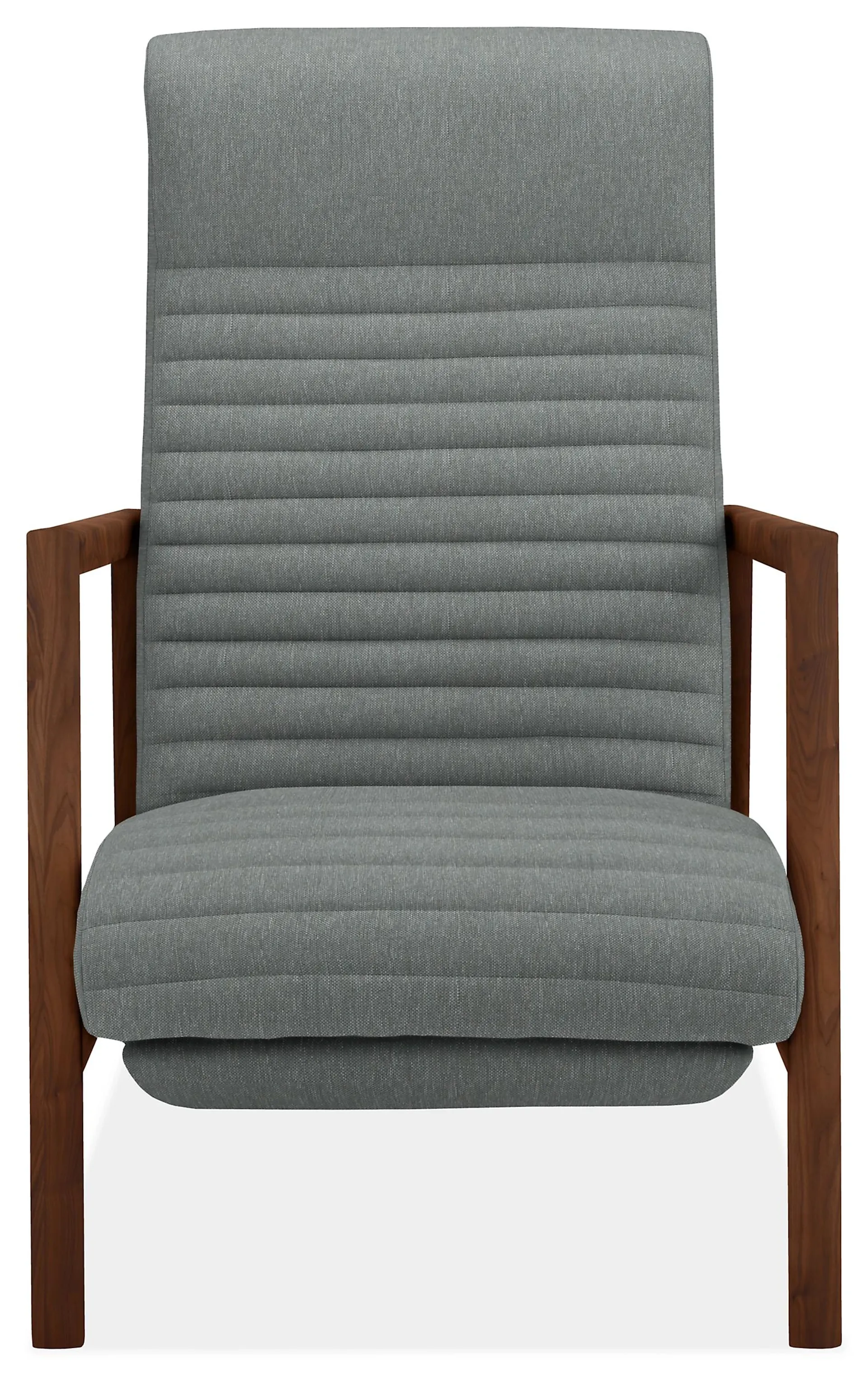 Nilsen Recliner with Walnut in Sumner Steel