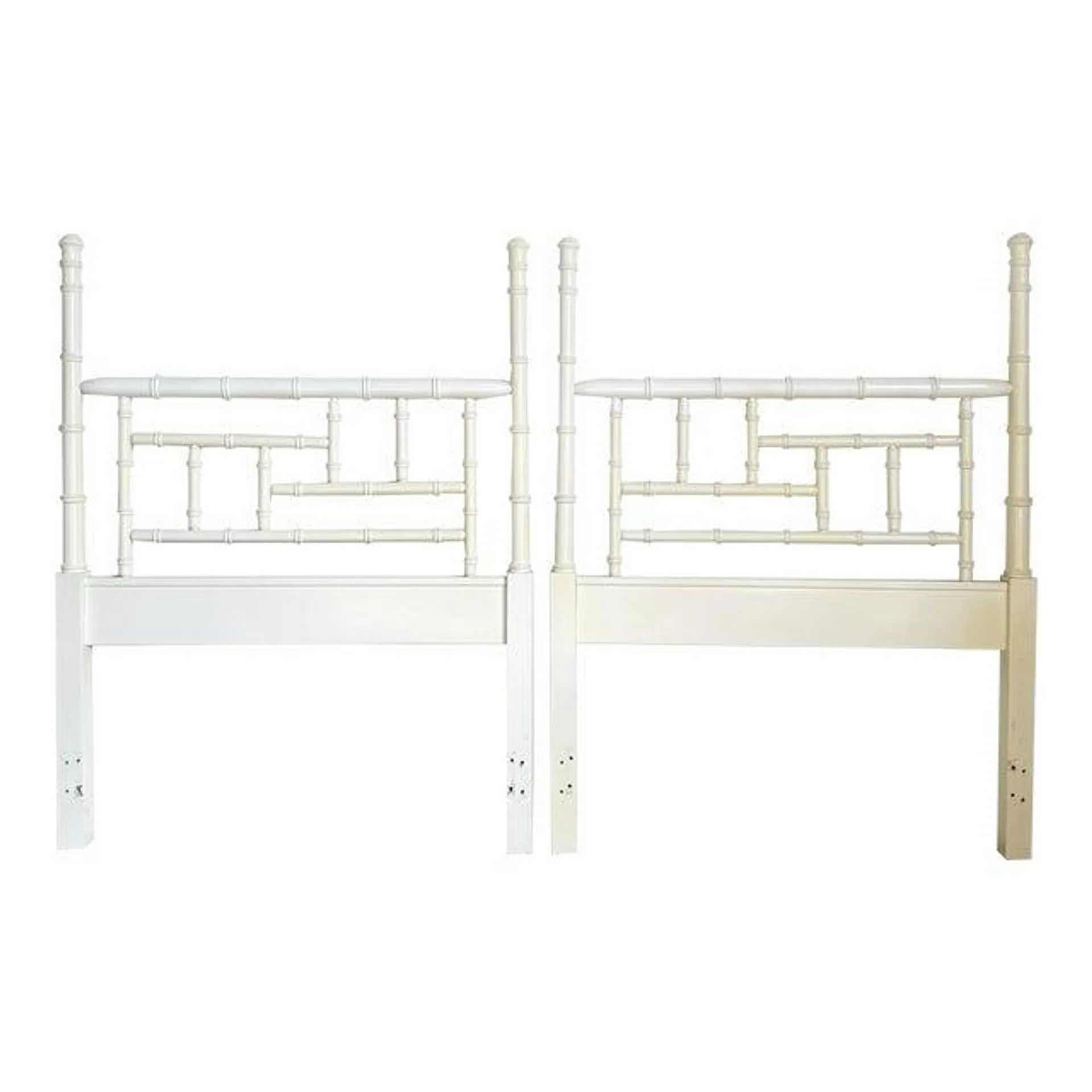 Boho Chic Faux Bamboo Twin Headboards - a Pair