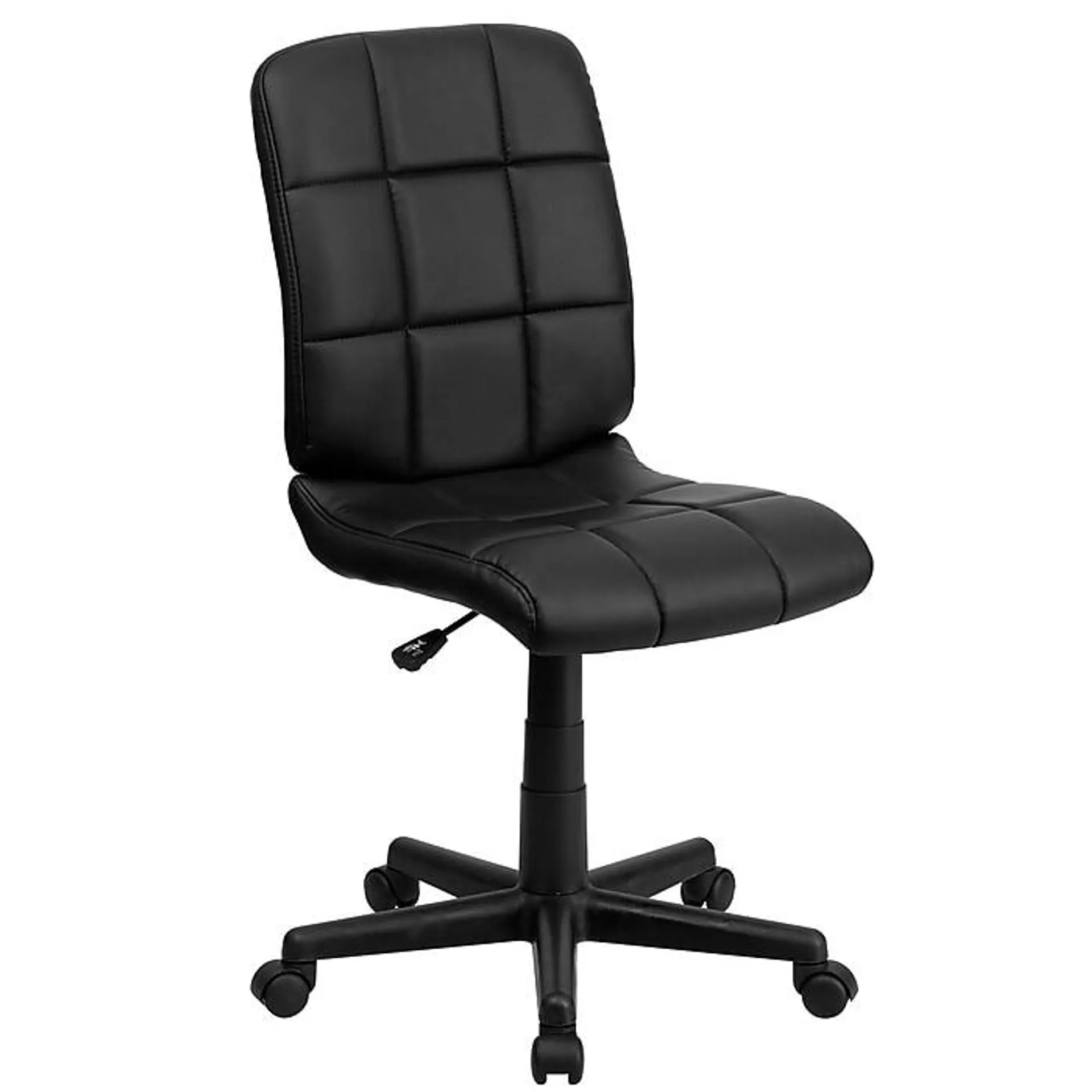 Flash Furniture Clayton Armless Vinyl Swivel Mid-Back Quilted Task Office Chair,