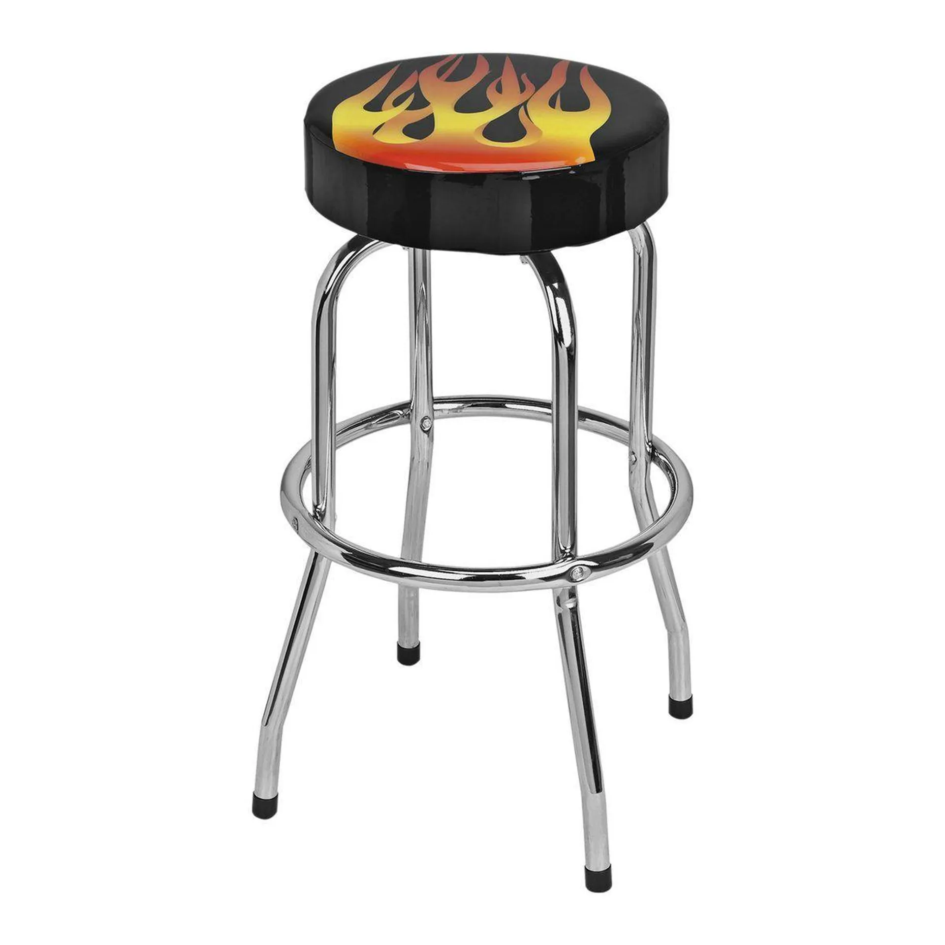 Bar/Counter Swivel Stool with Flame Design