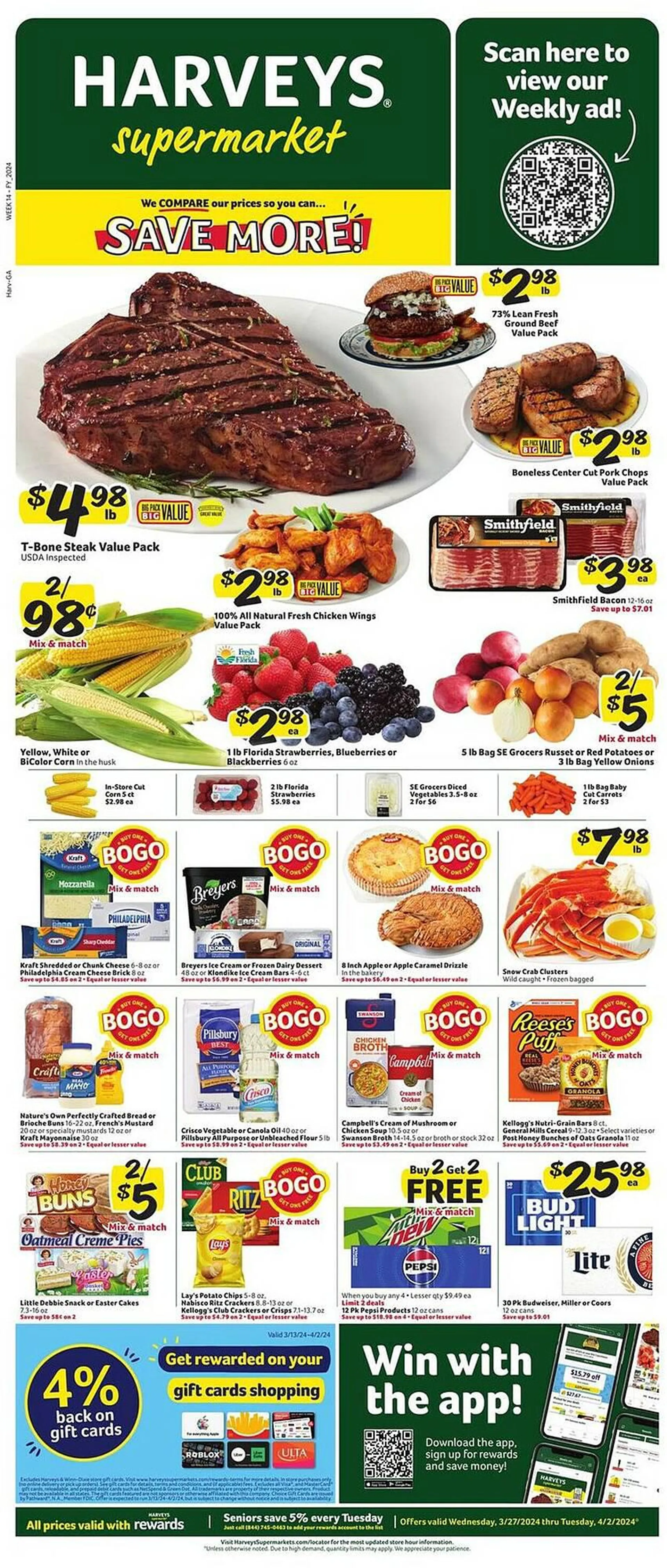 Weekly ad Harveys Supermarkets Weekly Ad from March 27 to April 9 2024 - Page 