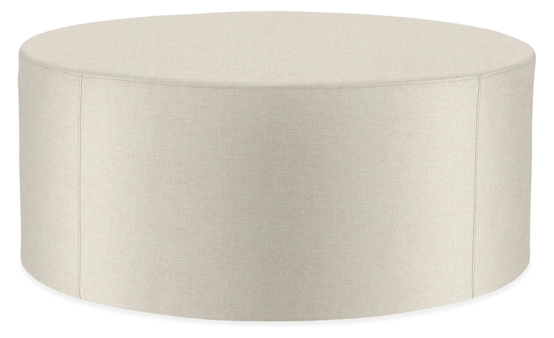 Aero 36 diam 15h Round Ottoman in Sumner Ivory