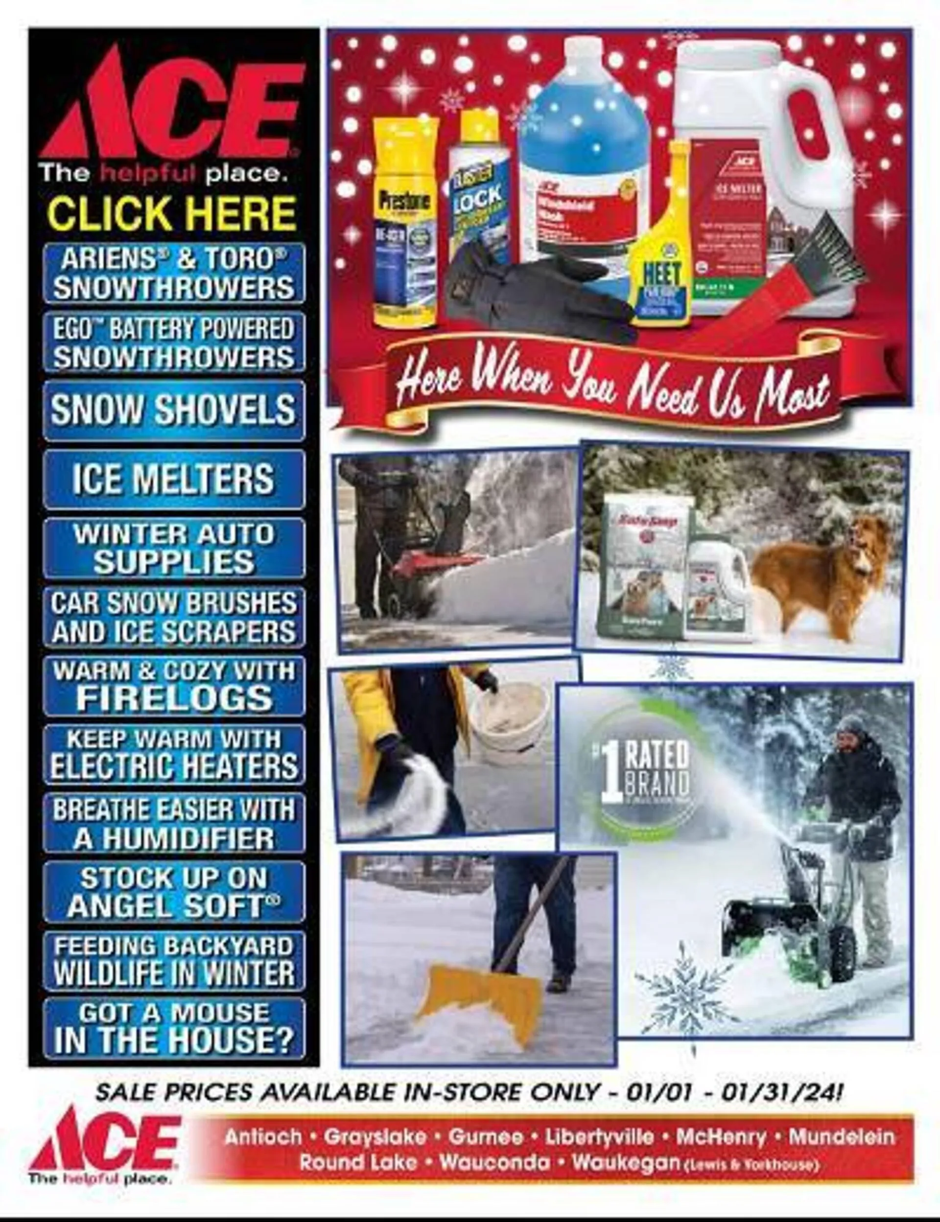 Weekly ad Ace Hardware Weekly Ad from January 1 to January 31 2024 - Page 1