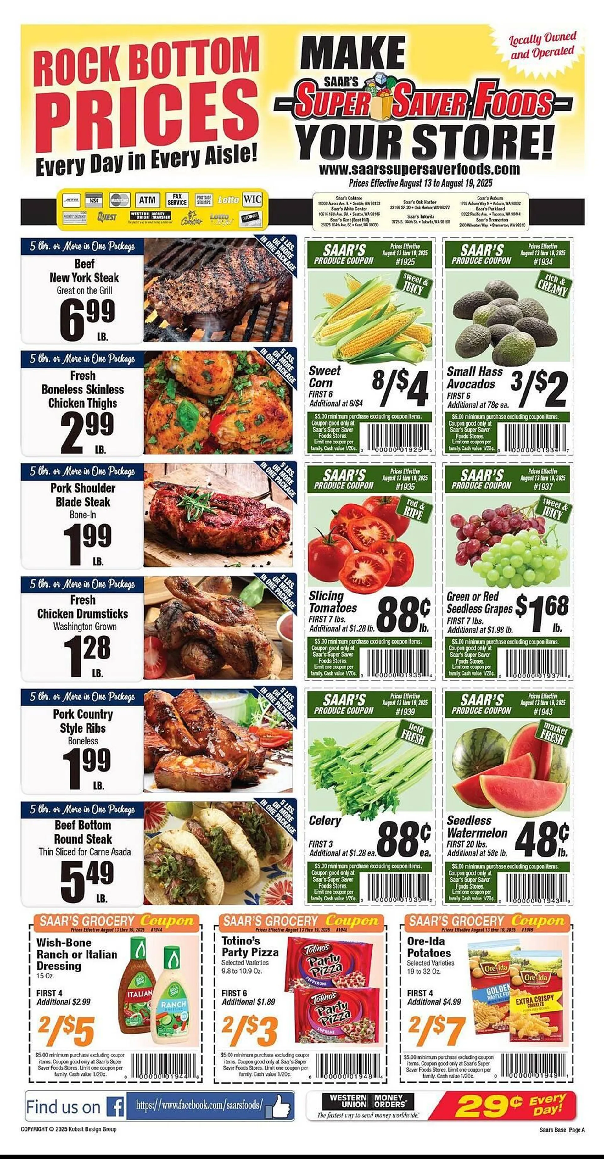 Weekly ad Super Saver Weekly Ad from August 13 to August 19 2025 - Page 1