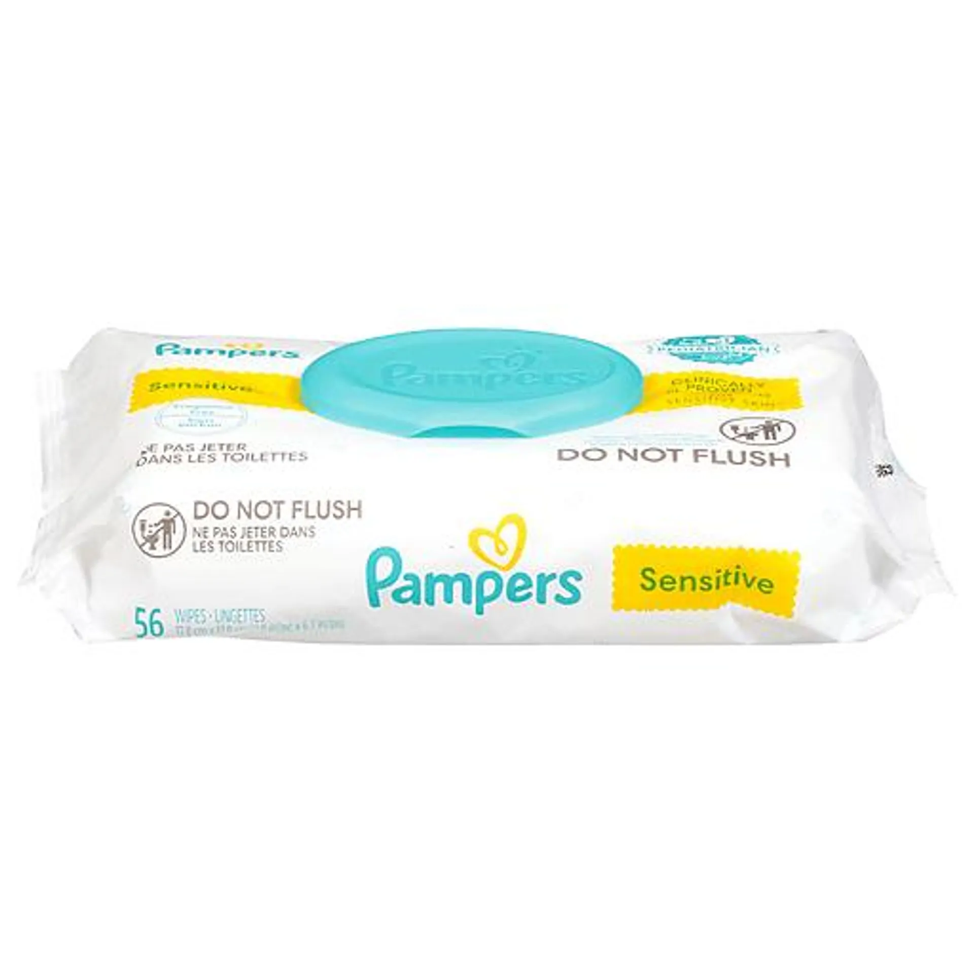 Pampers Sensitive Baby Wipes Travel Pack 56 ct package