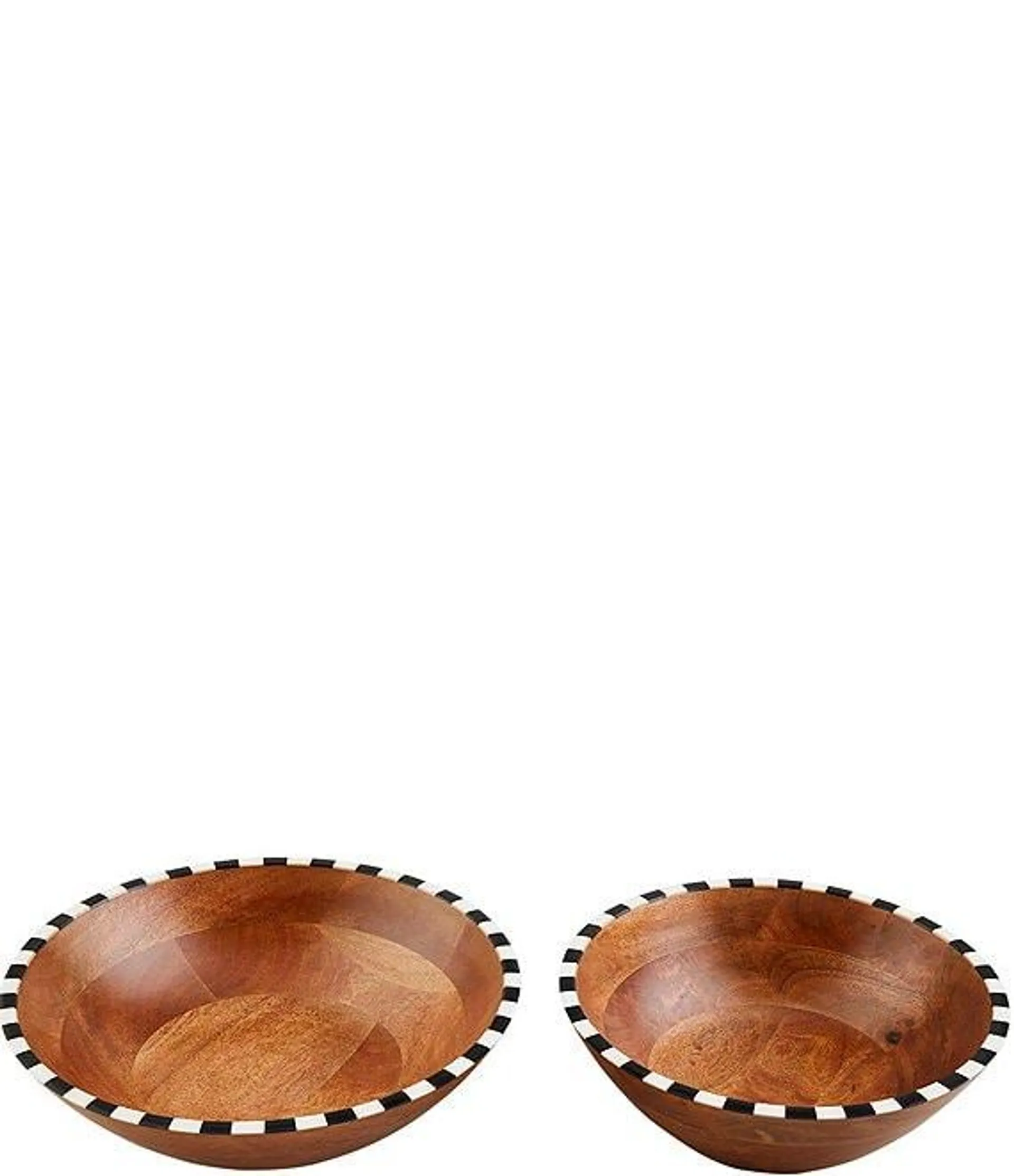 Bistro Checkered Trim Bowl Set