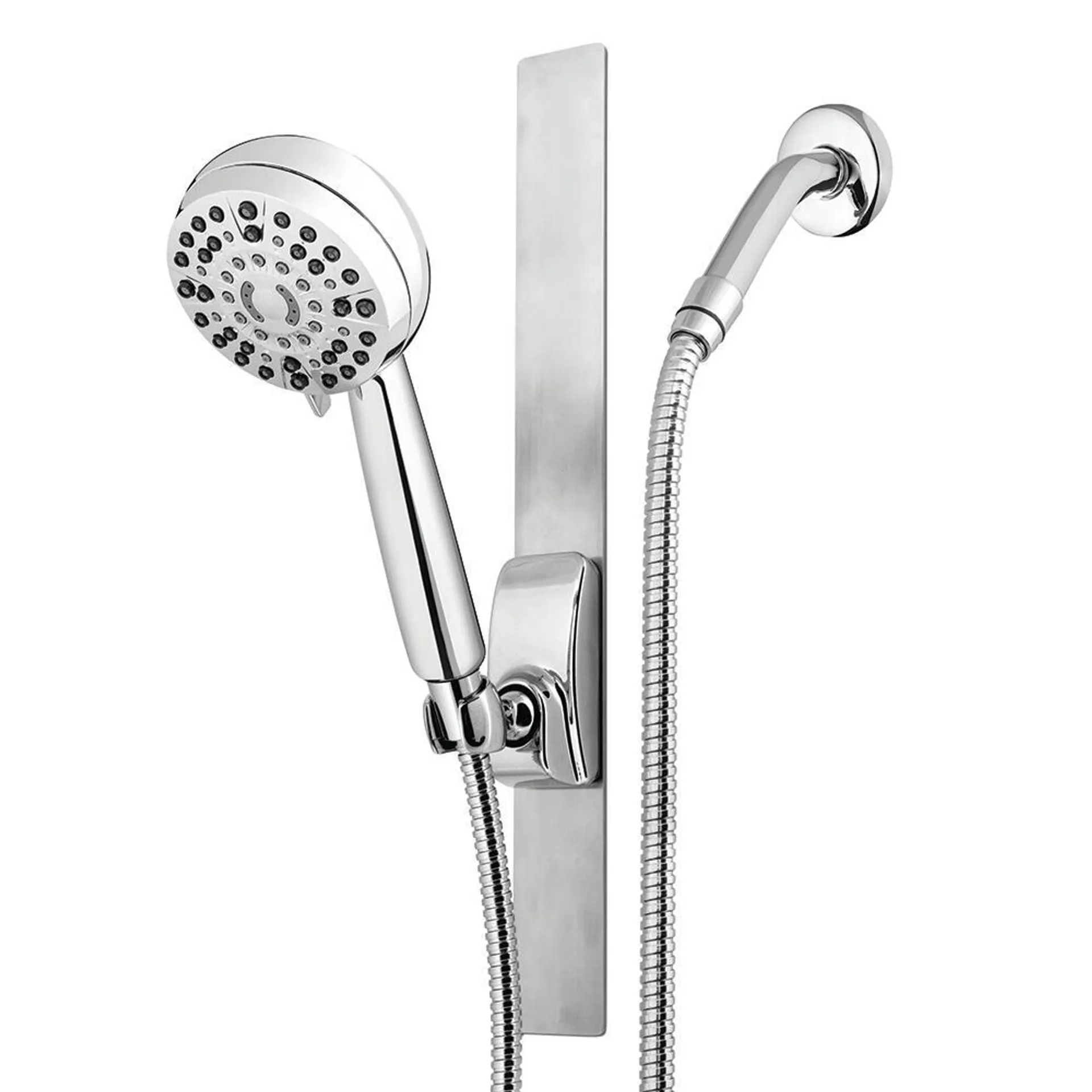 Waterpik PowerPulse Massage Magnetic 7-Spray Setting Chrome Handheld Showerhead with Slide Bar