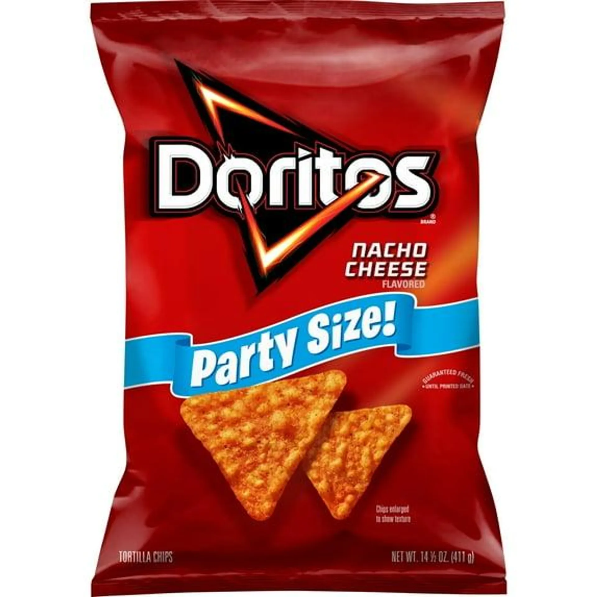 Doritos Nacho Cheese Tortilla Snack Chips,Party Size, 14.5 Ounce Bag
