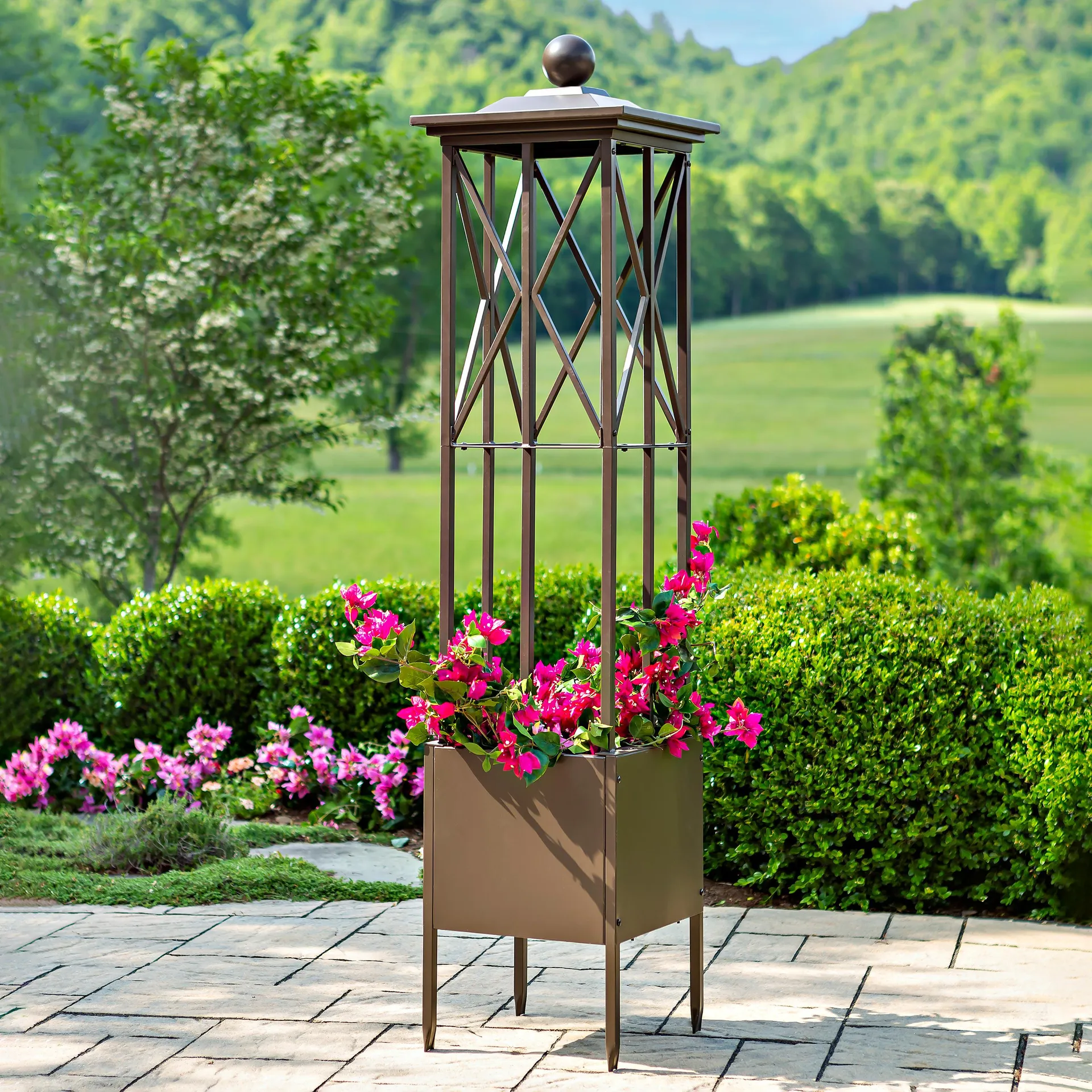 Craftsman Obelisk with Planter