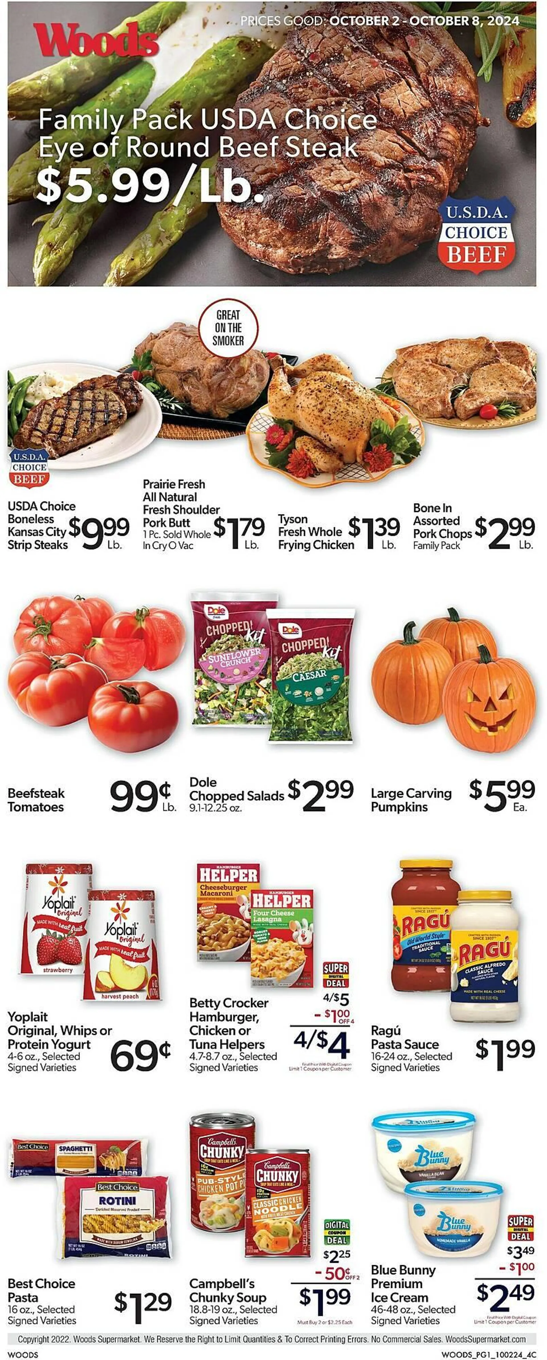 Woods Supermarket Weekly Ad - 1